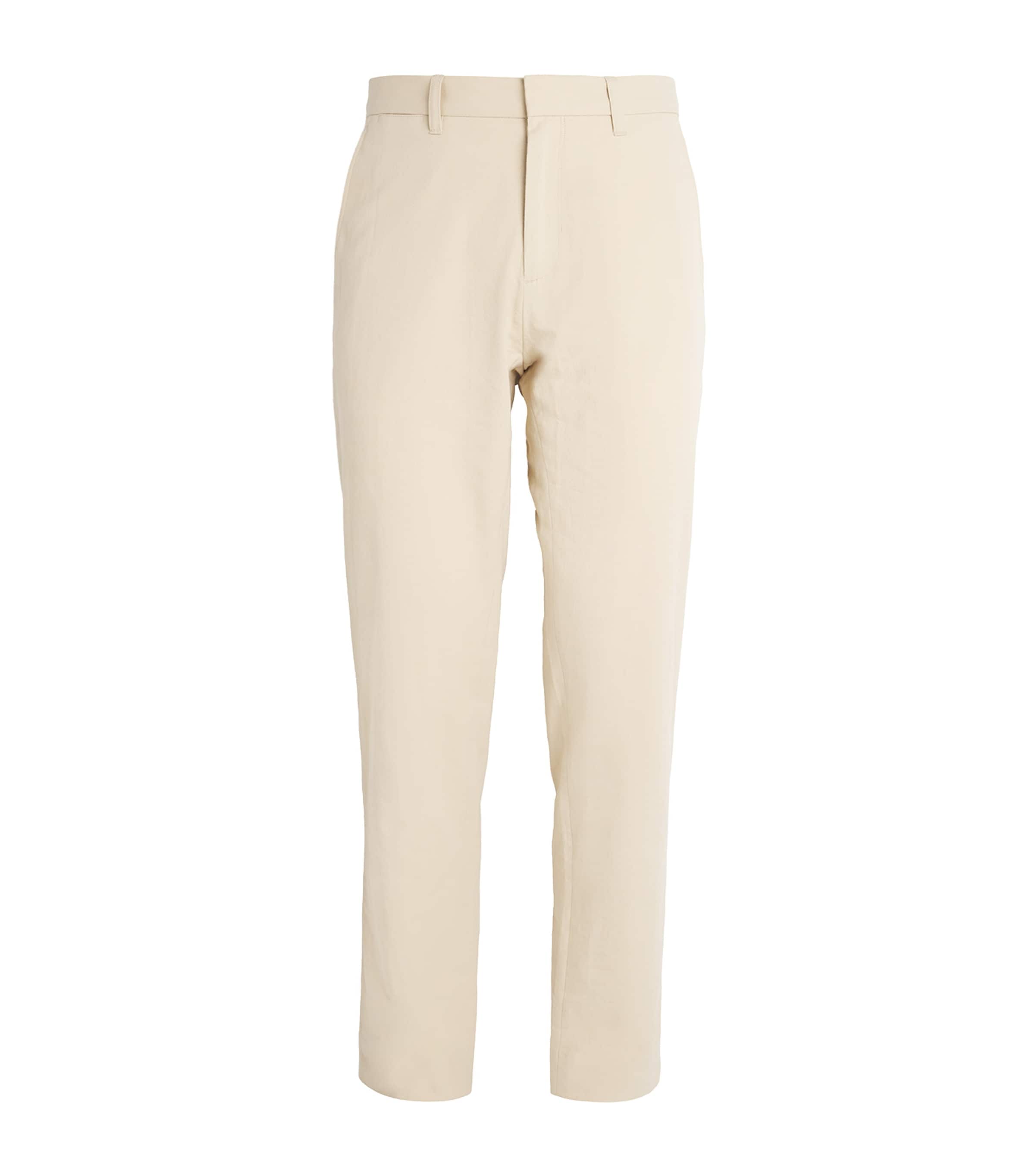 Vince Cotton Owen Straight Trousers In White