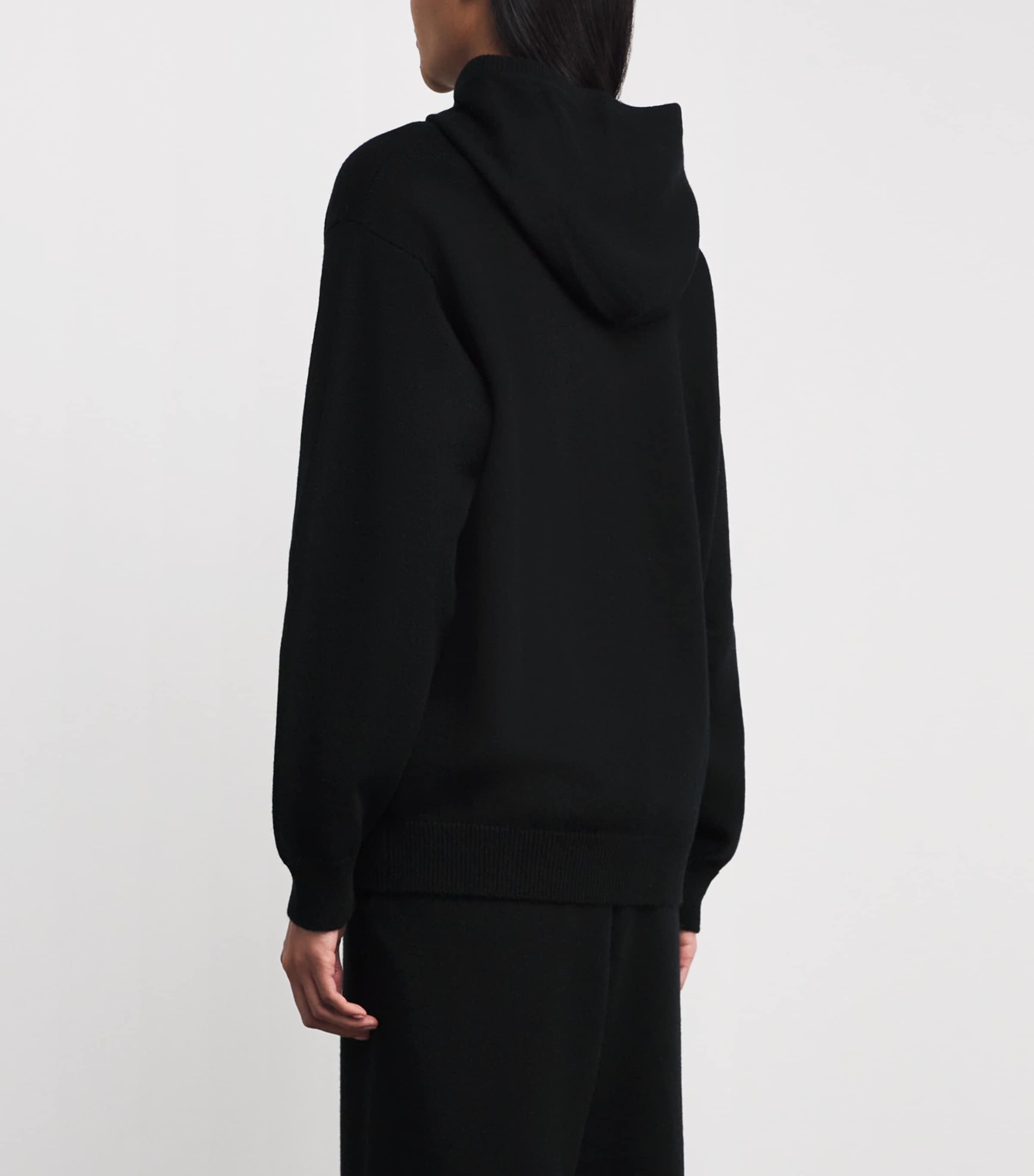 Cashmere Hoodie BLACK Image 4