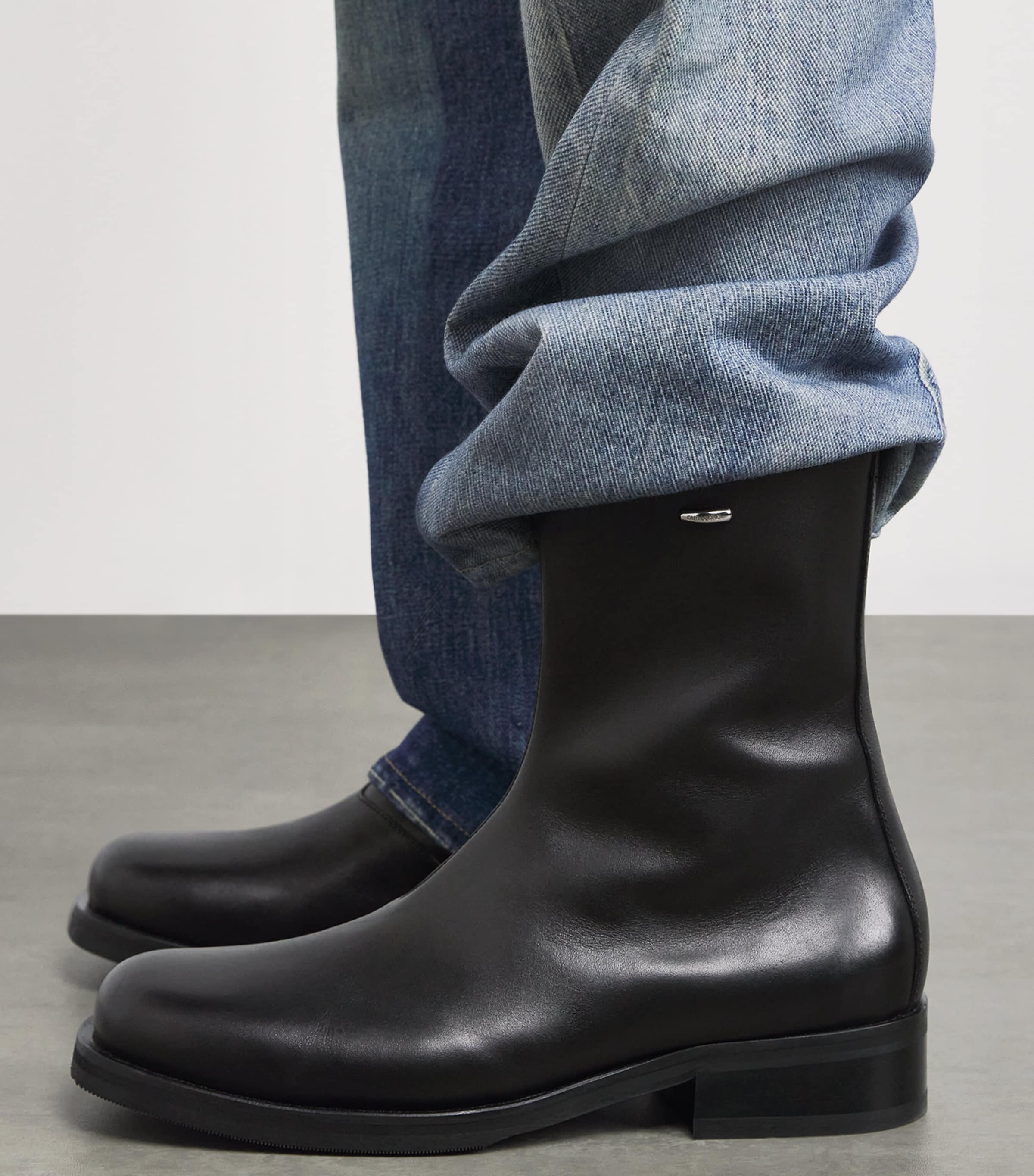Our Legacy Leather Camion Ankle Boots Black Image 2
