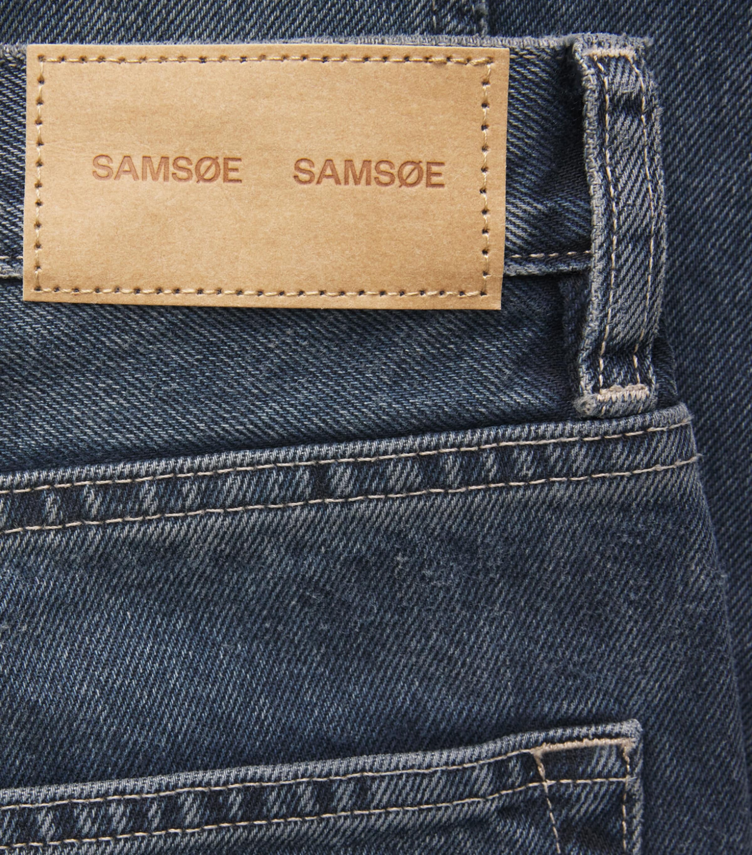 Samsøe Samsøe Mens Curved Relaxed Jeans Mud Wash Image 6
