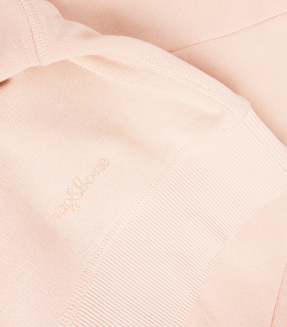 Terry Cloth Cropped Sweatshirt PEACH Image 5