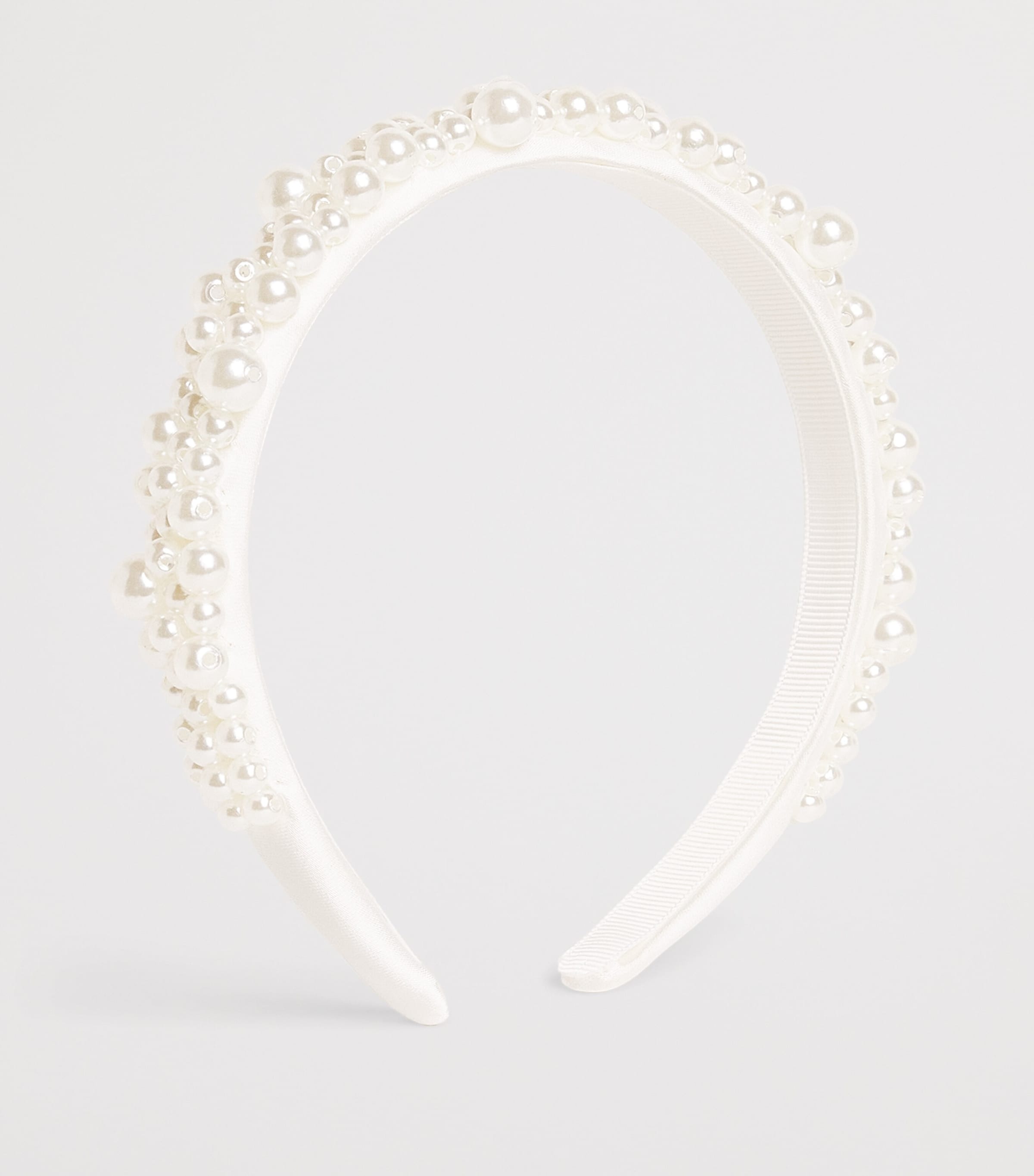 Self-Portrait Kids Satin Faux Pearl Headband Image 2