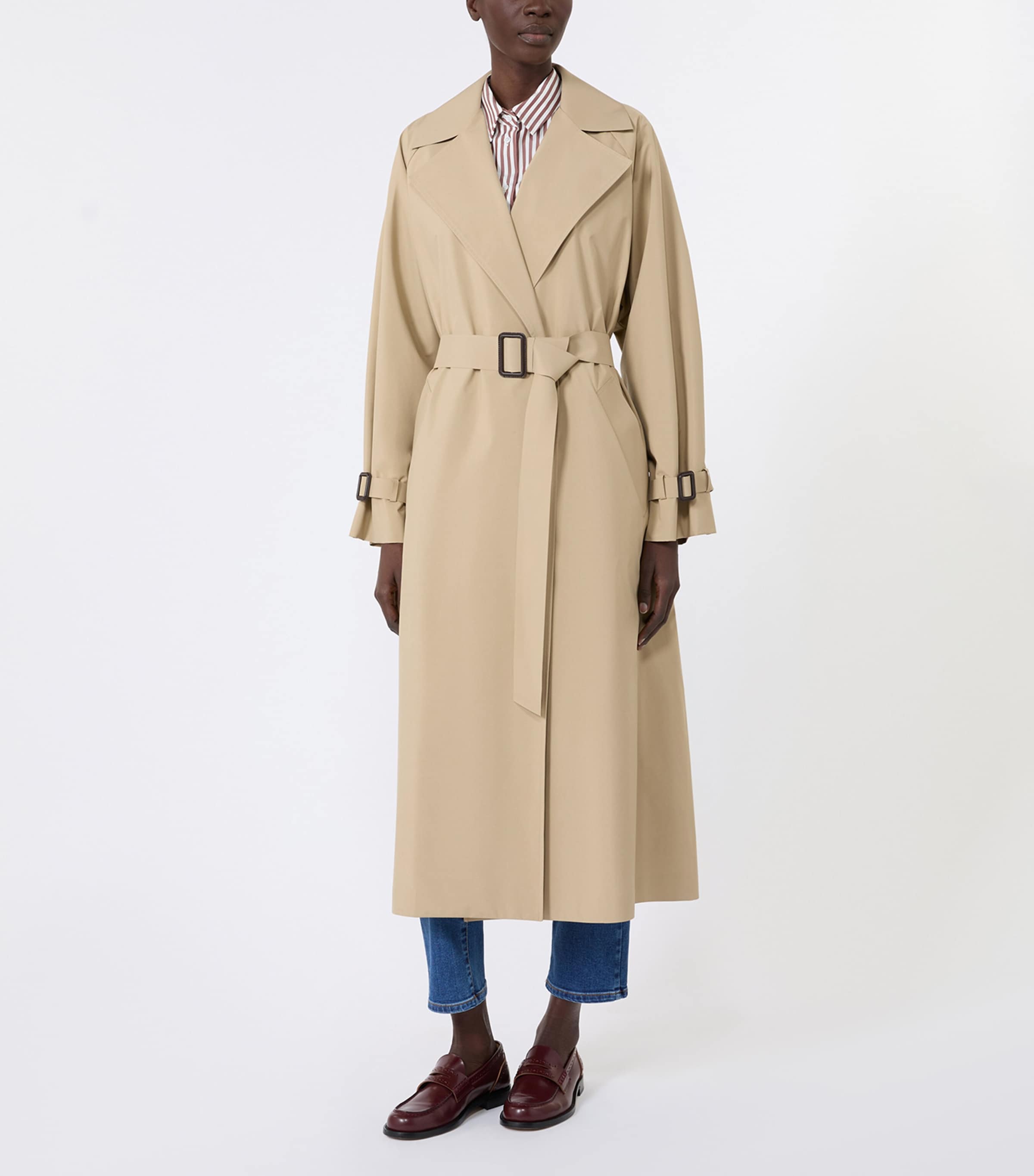 Weekend Max Mara Womens Wrap Trench Coat Beige Image 3