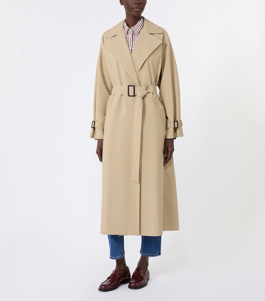 Weekend Max Mara Womens Wrap Trench Coat Beige Image 3
