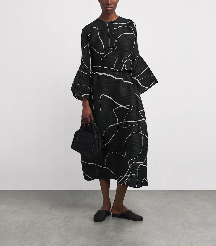 Printed Pause Midi Skirt BLACK Image 2