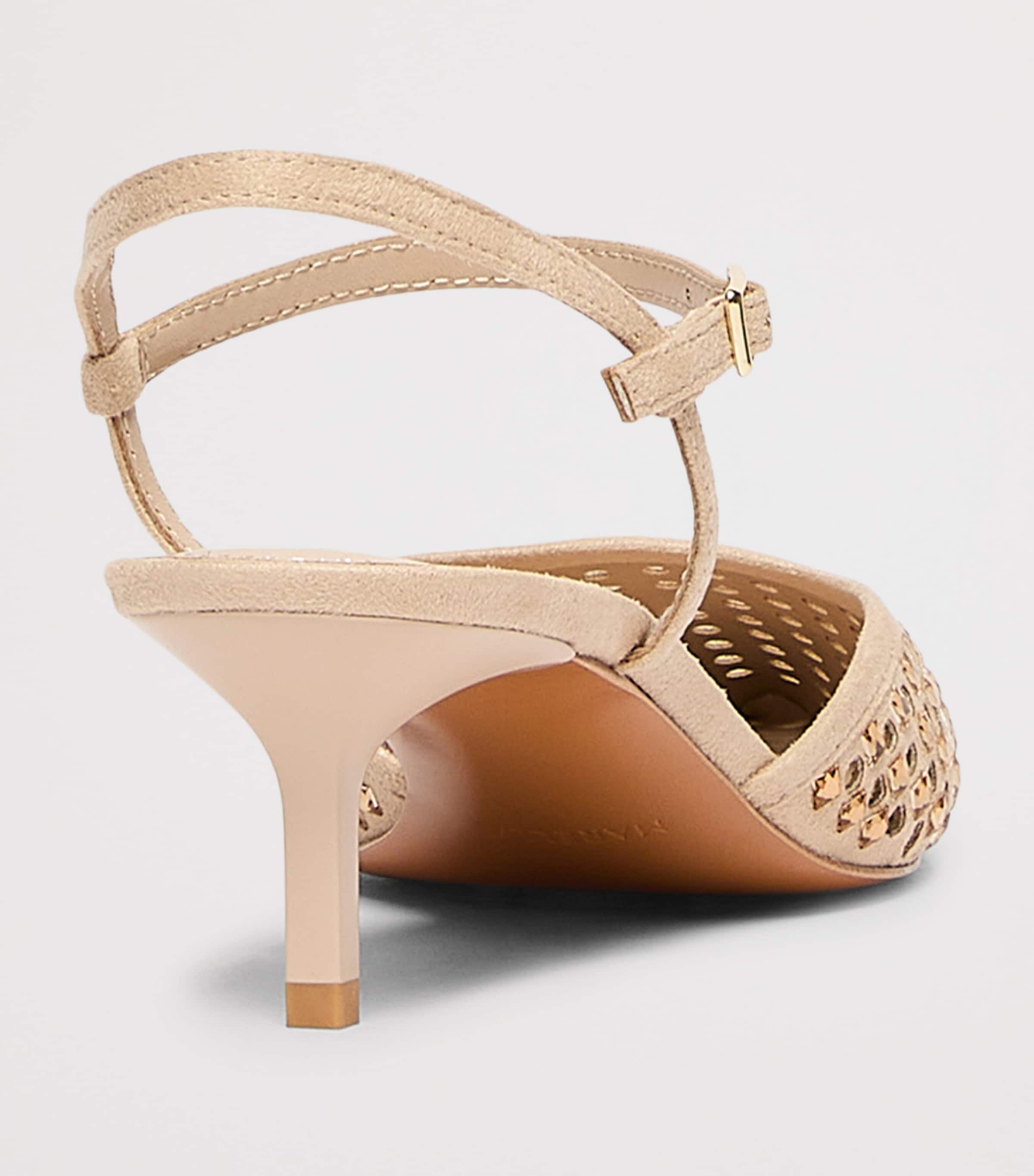 Marella Embellished Slingback Heels 50 Camel Image 5