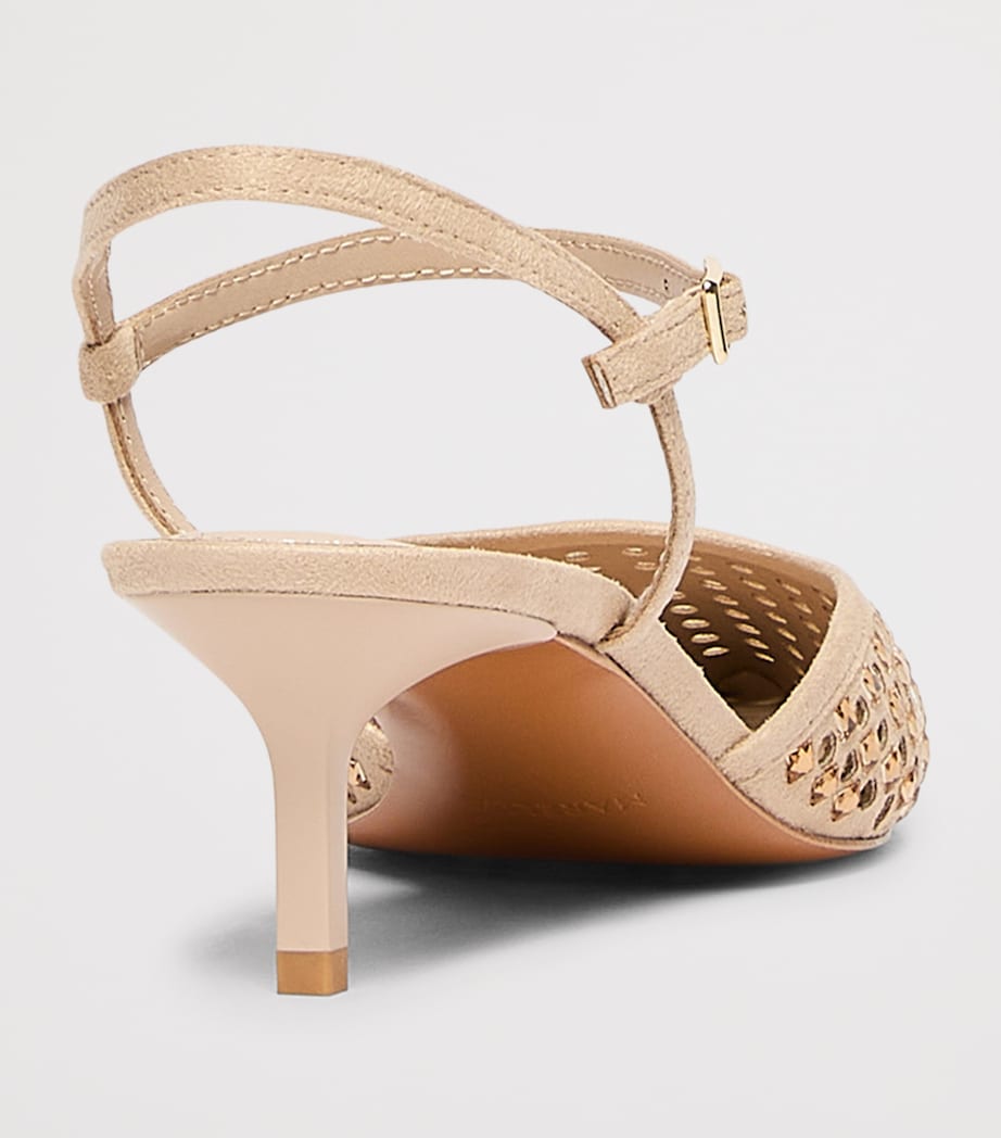 Marella Embellished Slingback Heels 50 Camel Image 5