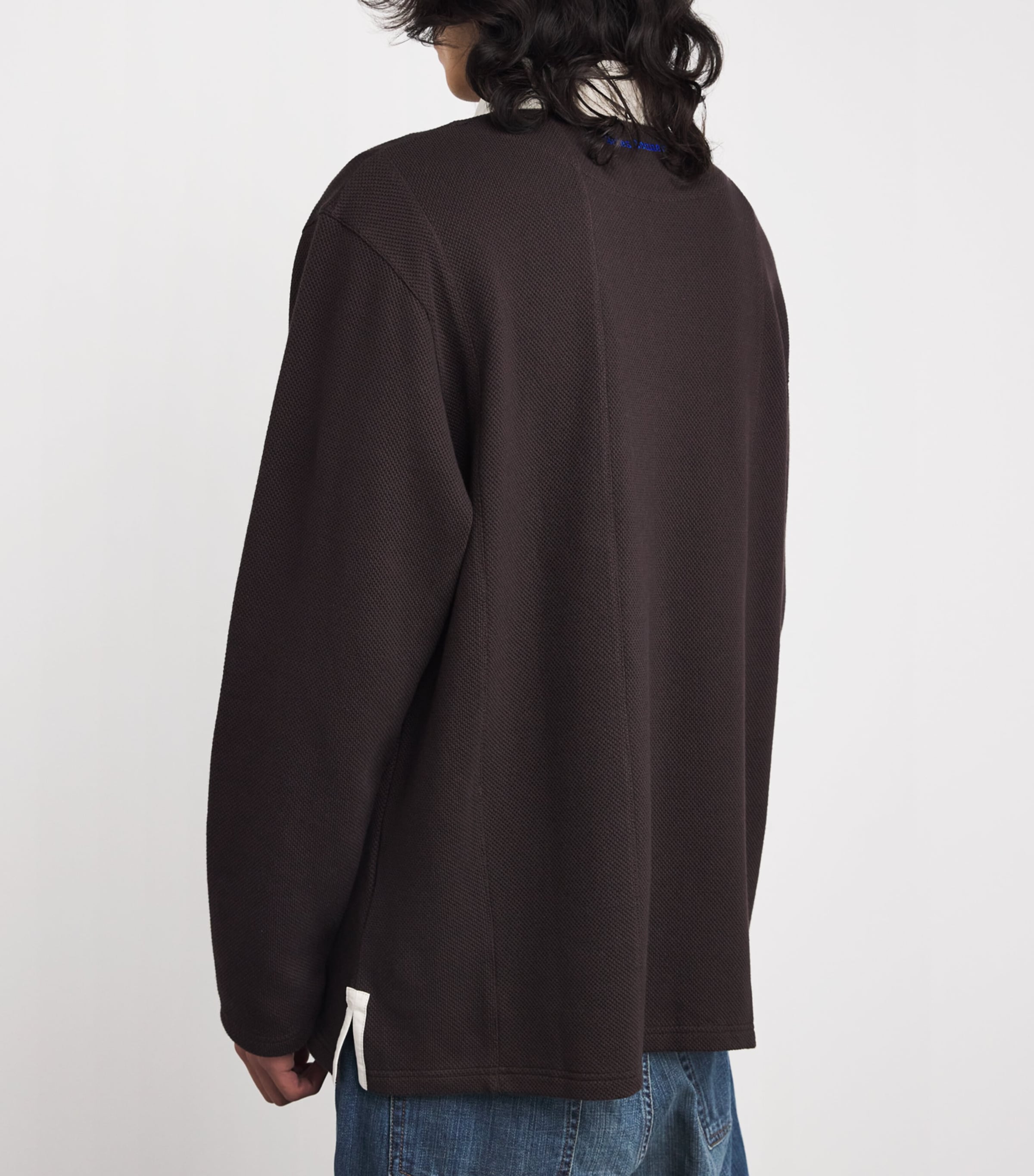 Cotton Polo Shirt DARK BROWN Image 4