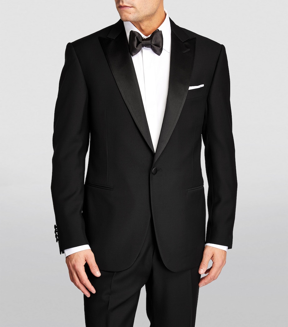 Wool-Satin 2-Piece Tuxedo 020-BLK Image 3