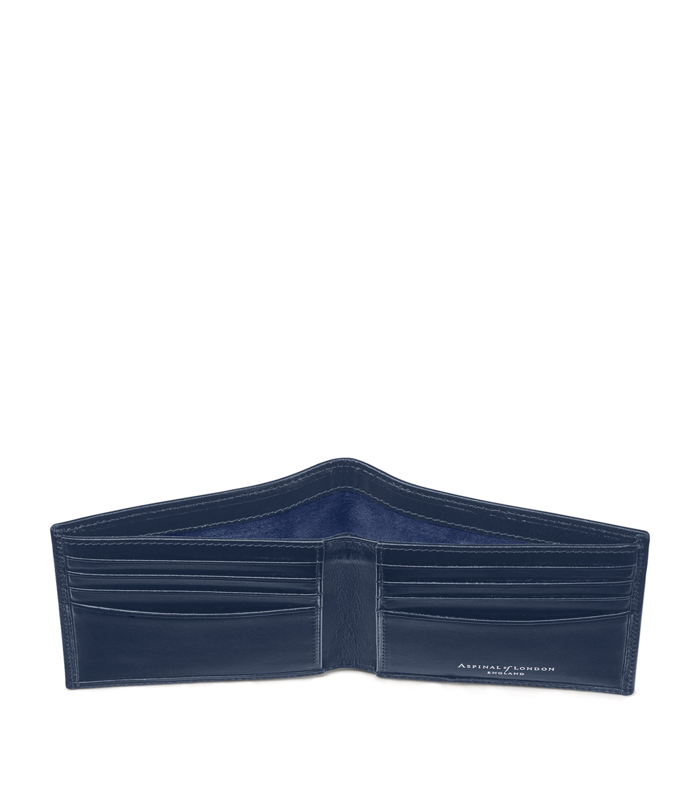 Leather Bifold Wallet NAVY Image 4