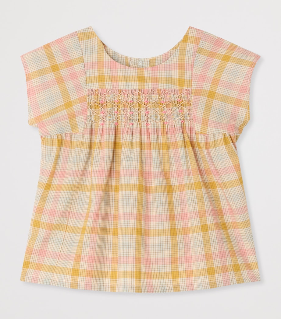Bonpoint Cotton Check Top (1-18 Months) Ca Rose Image 2