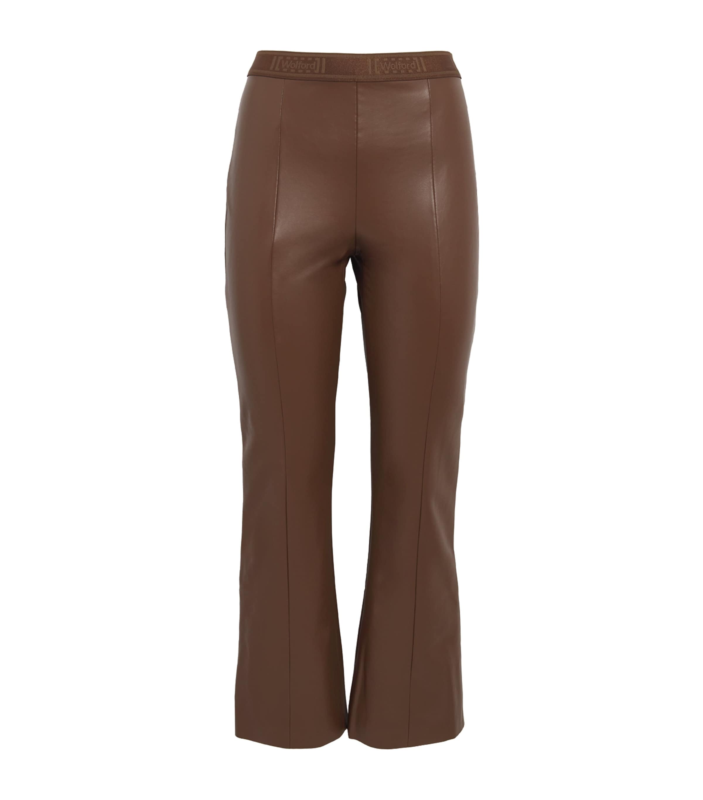 Wolford Faux Leather Jenna Cropped Trousers In Multi