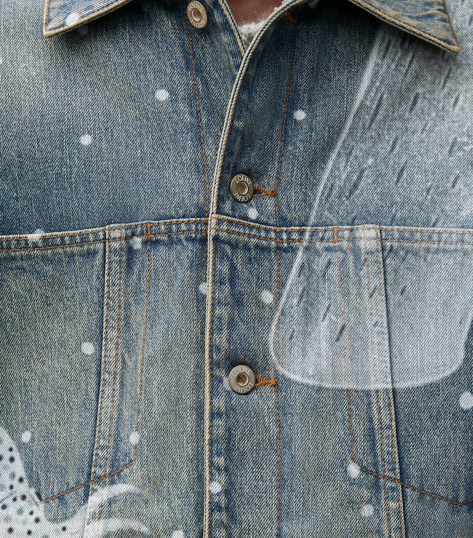 LOEWE Mens x Suna Fujita Deep Sea Denim Jacket Mid Blue Denim Image 6