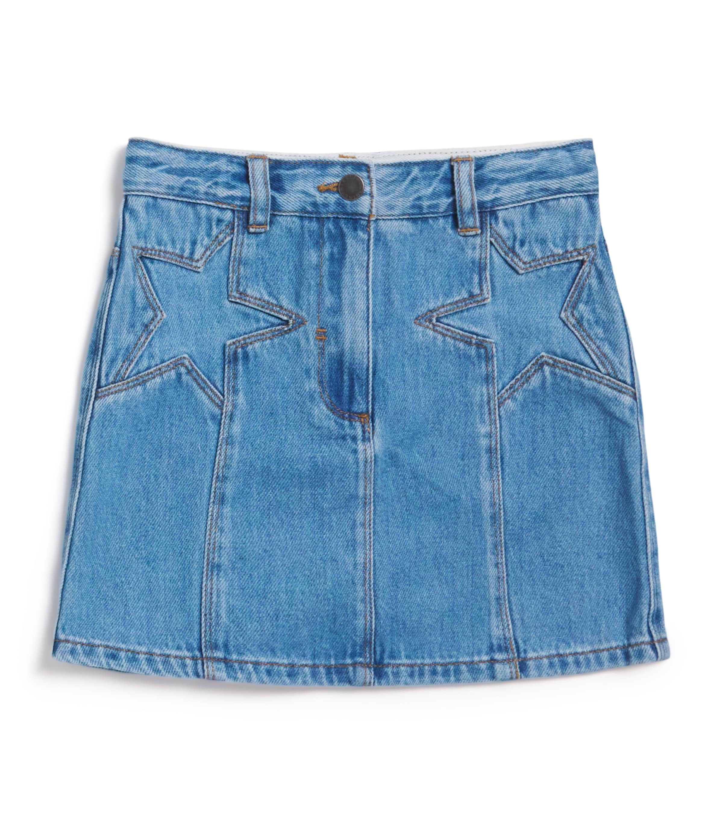 Stella McCartney Kids Star Denim Skirt (3-14+ Years) Blue Image 1
