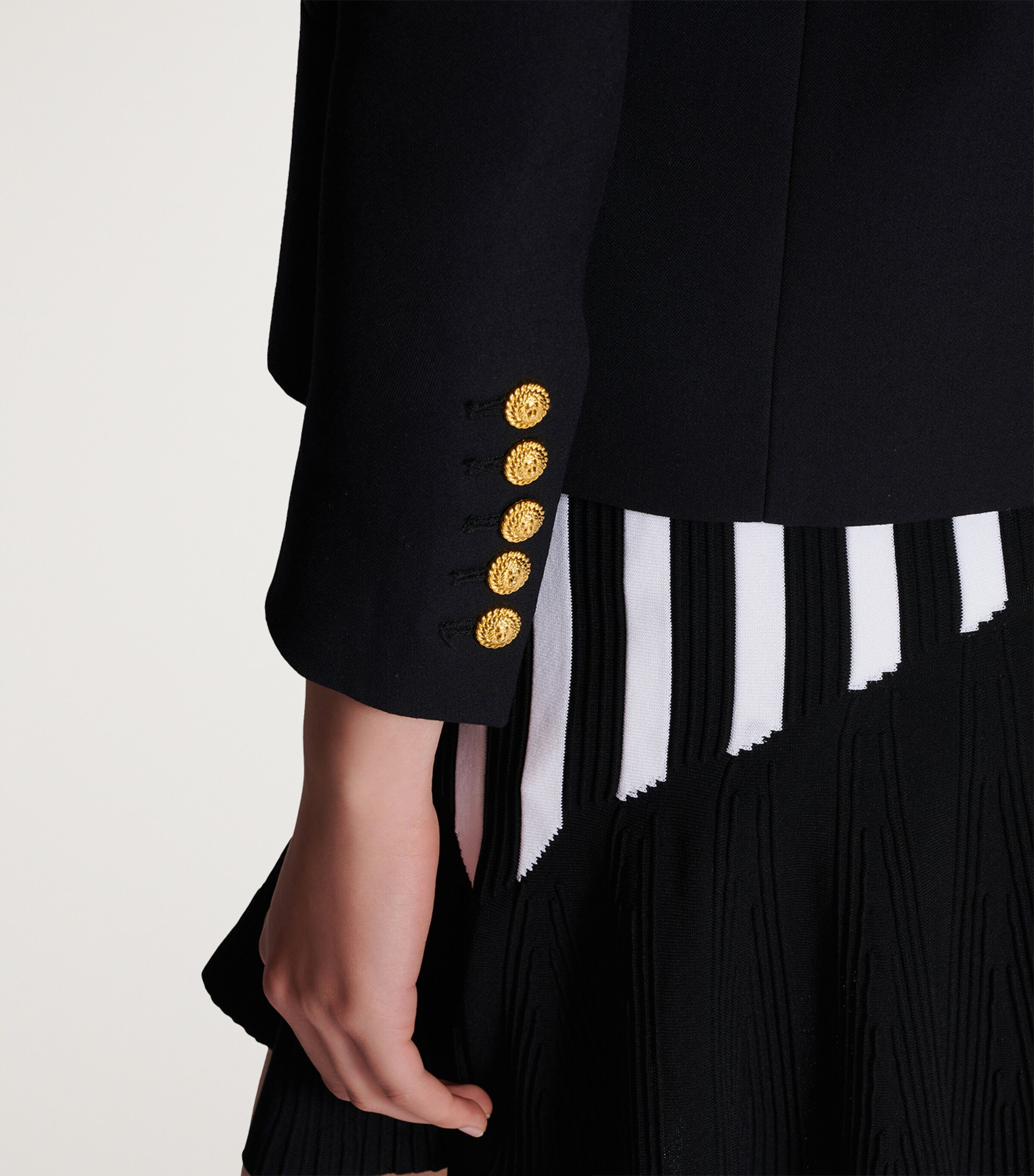 Wool Cropped Blazer EAP NOIR/NOIR Image 8