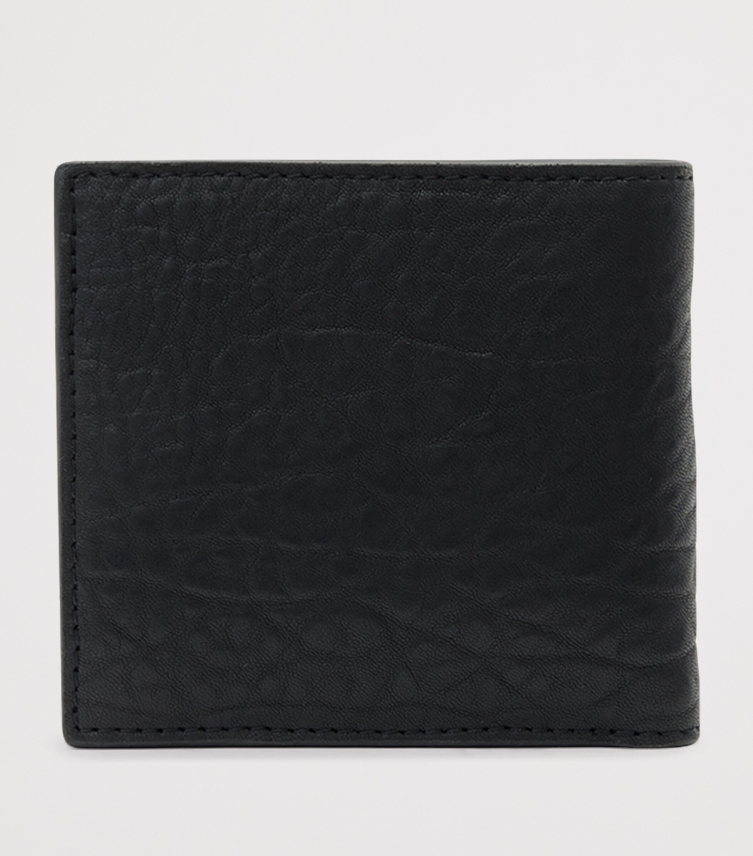 AllSaints Grained Leather Delph Bifold Wallet Black Image 5