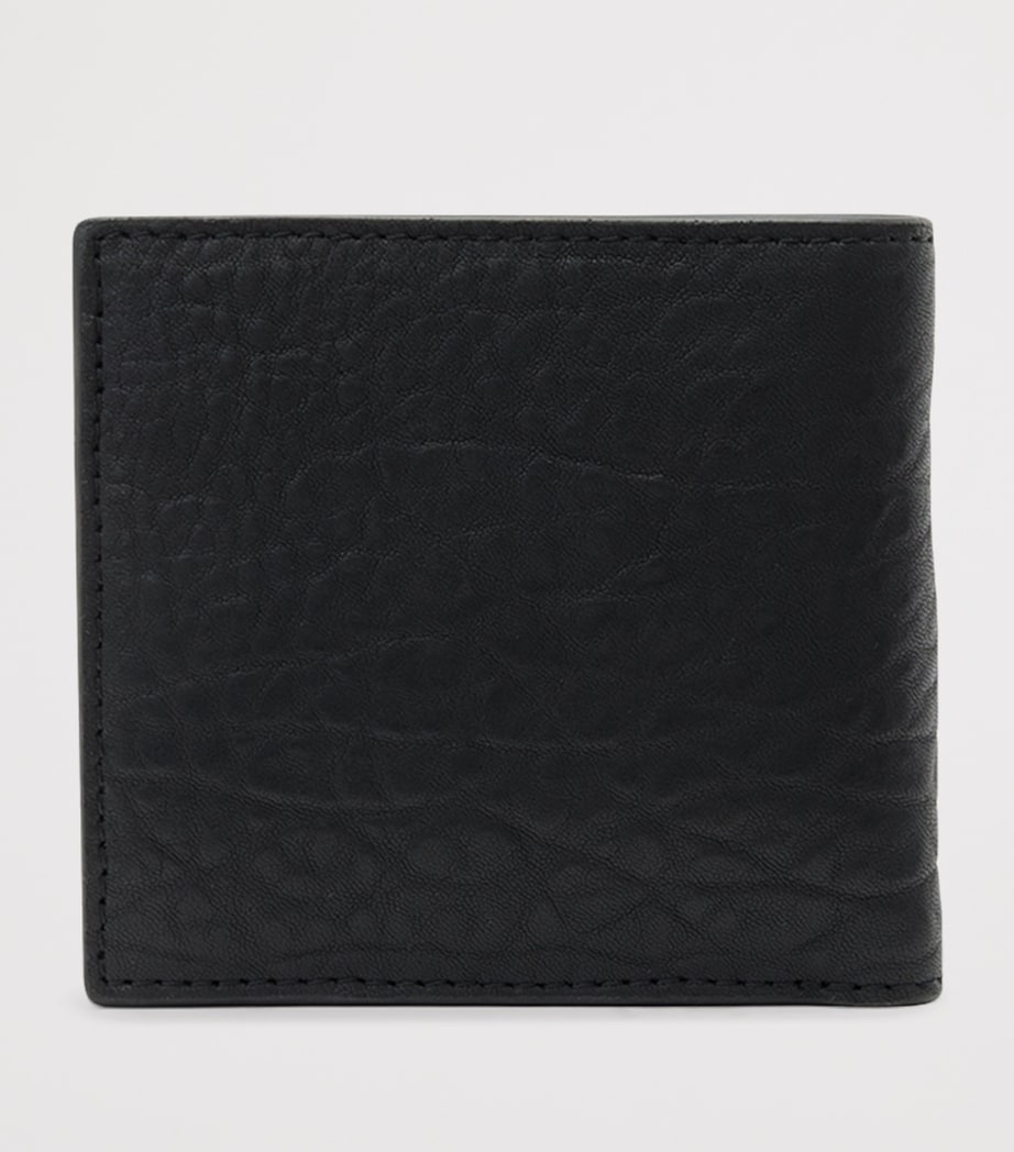 AllSaints Grained Leather Delph Bifold Wallet Black Image 5