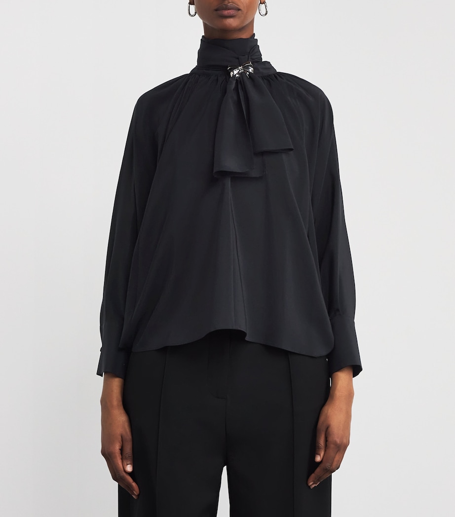 Silk Leonida Blouse BLACK Image 3