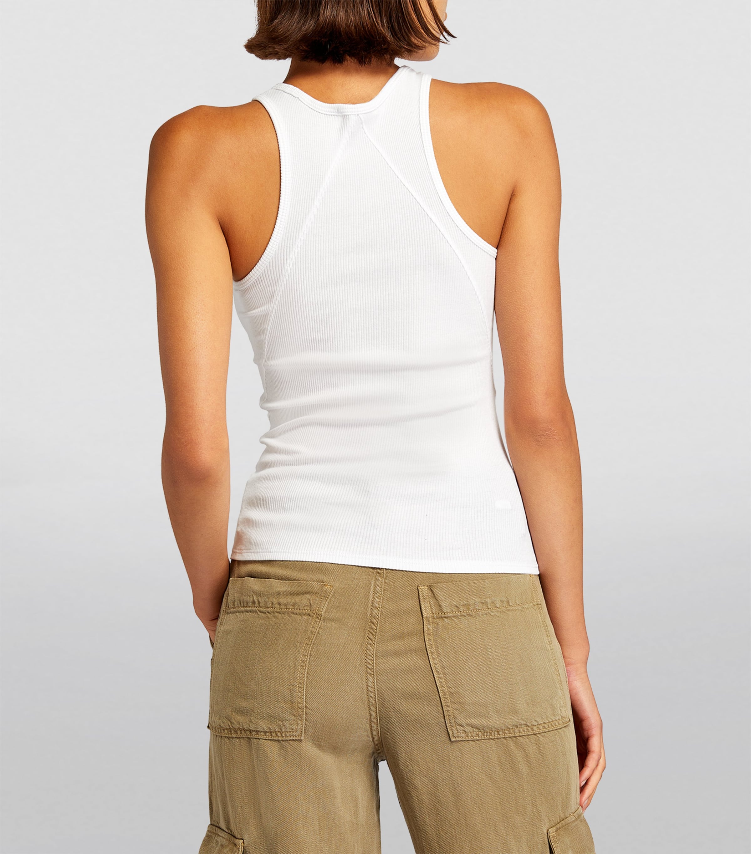 The Essential Rib Tank Top WHITE Image 4