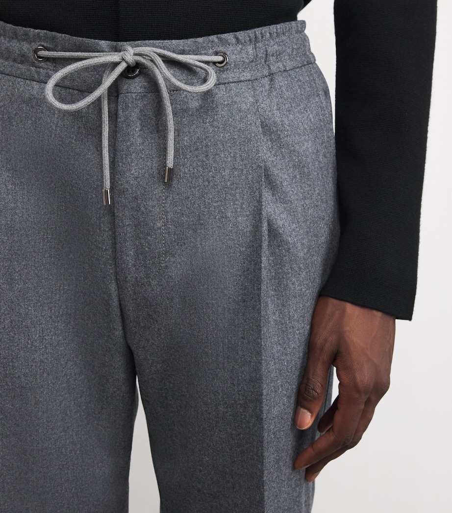 Wool Drawstring Trousers 016 GREY MELANGE Image 6