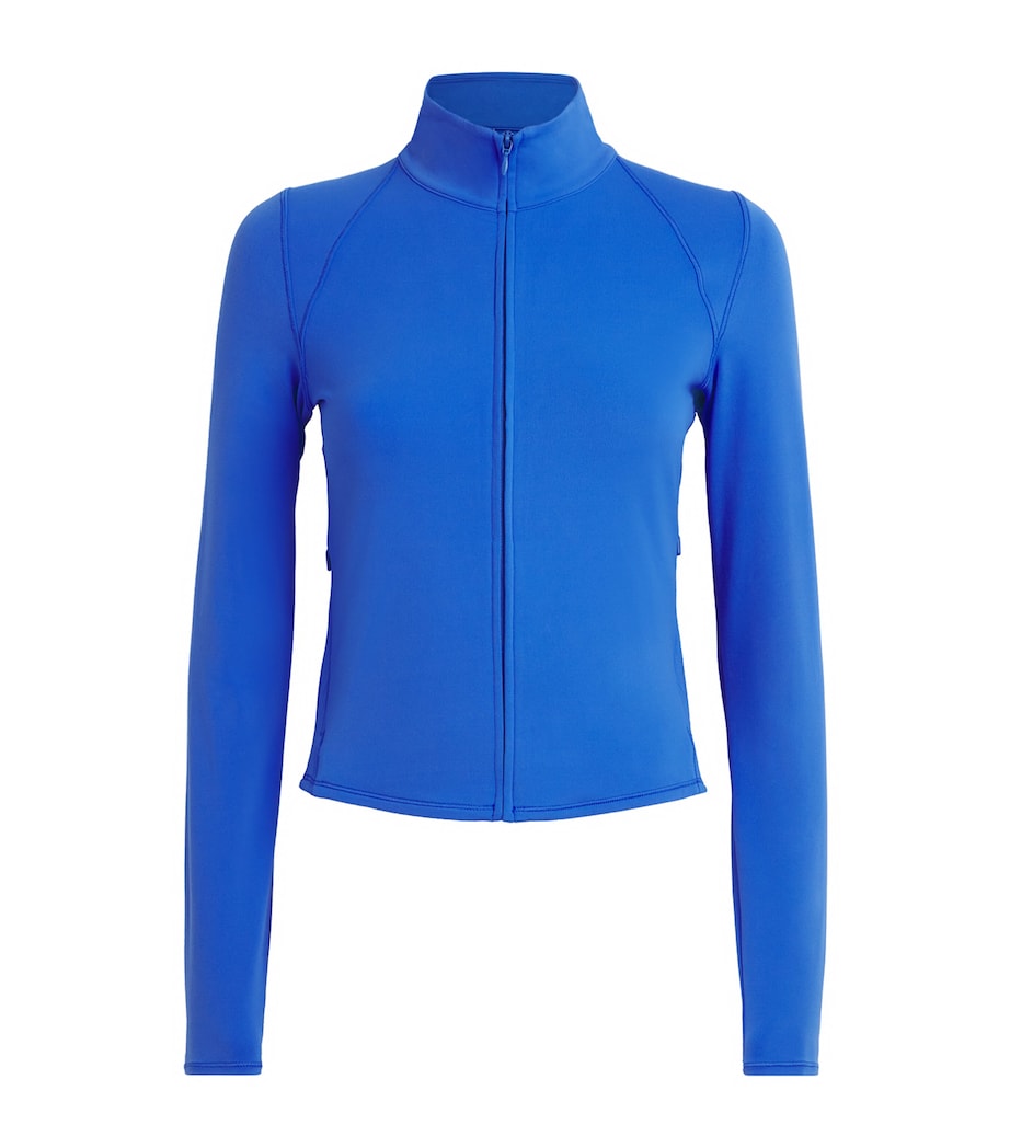 VUORI Womens AllTheFeels Zip-Up Top Electric Blue Image 1