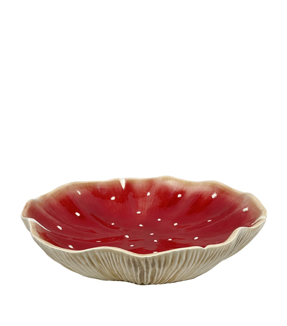 Mushroom Fruit Bowl (39cm) RED/BROWN Image 1