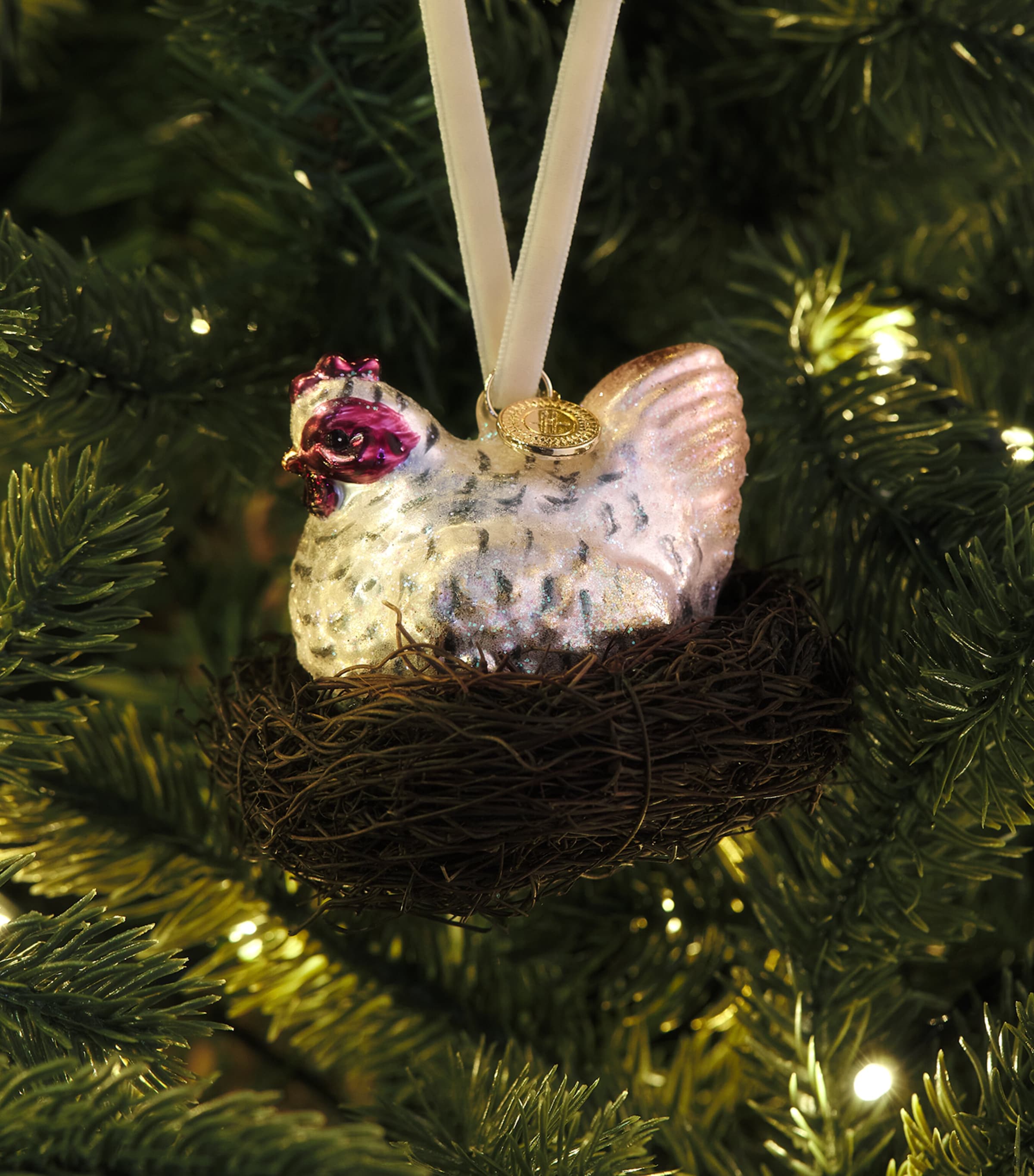 Harrods Nesting Hen Tree Decoration Image 3