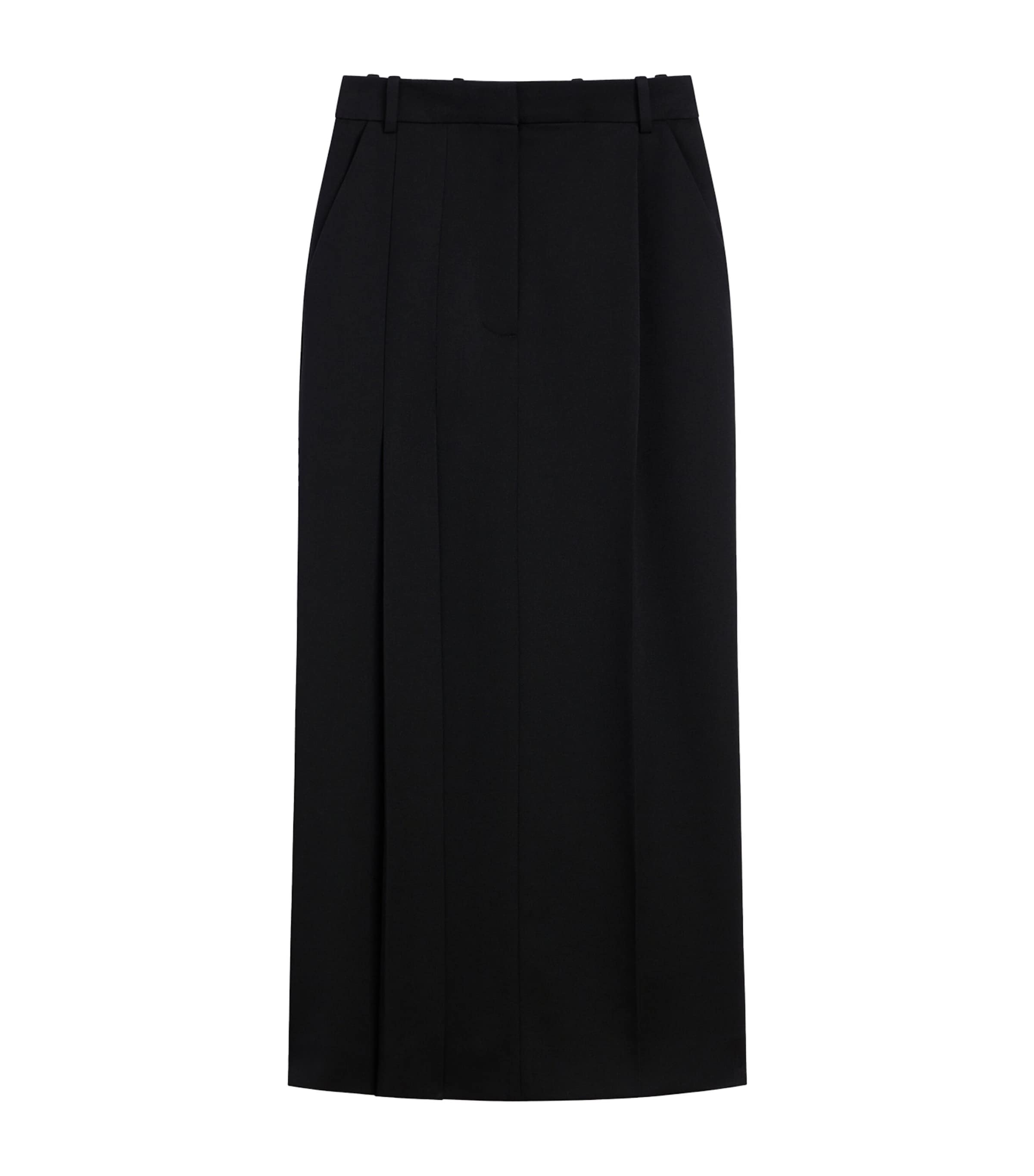 Givenchy Womens Wool Pleated Midi Skirt Image 1