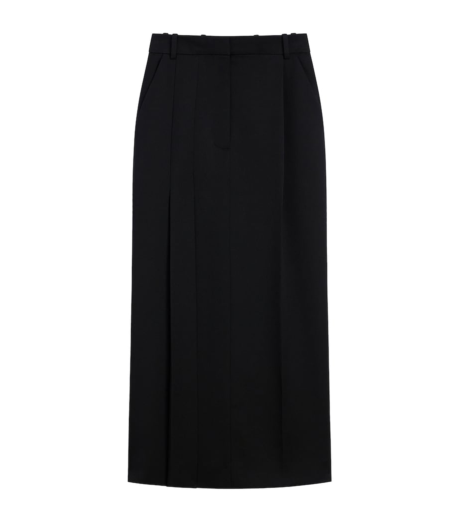 Givenchy Womens Wool Pleated Midi Skirt Image 1