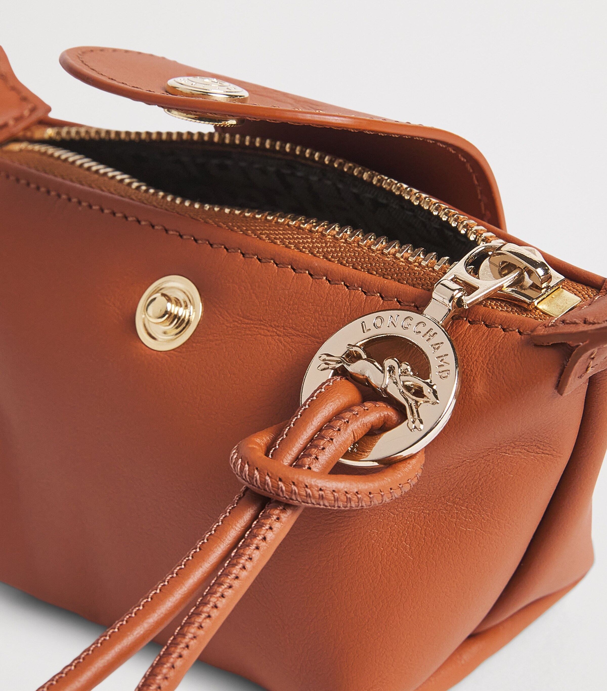 Longchamp Leather Le Pliage Xtra Coin Purse Cashew Image 5