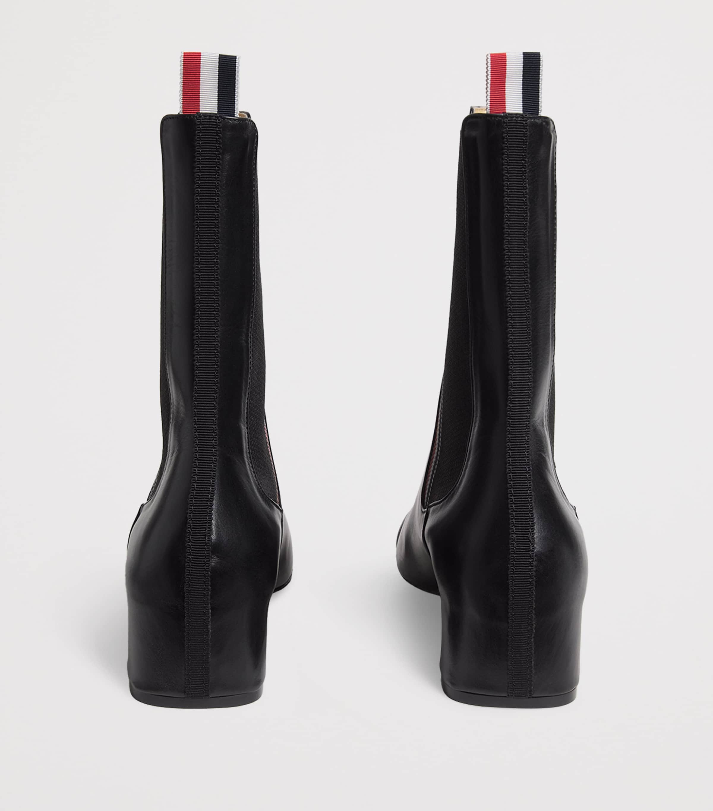Thom Browne Leather Mid-Calf Chelsea Boots 40 Blk/wht Image 5