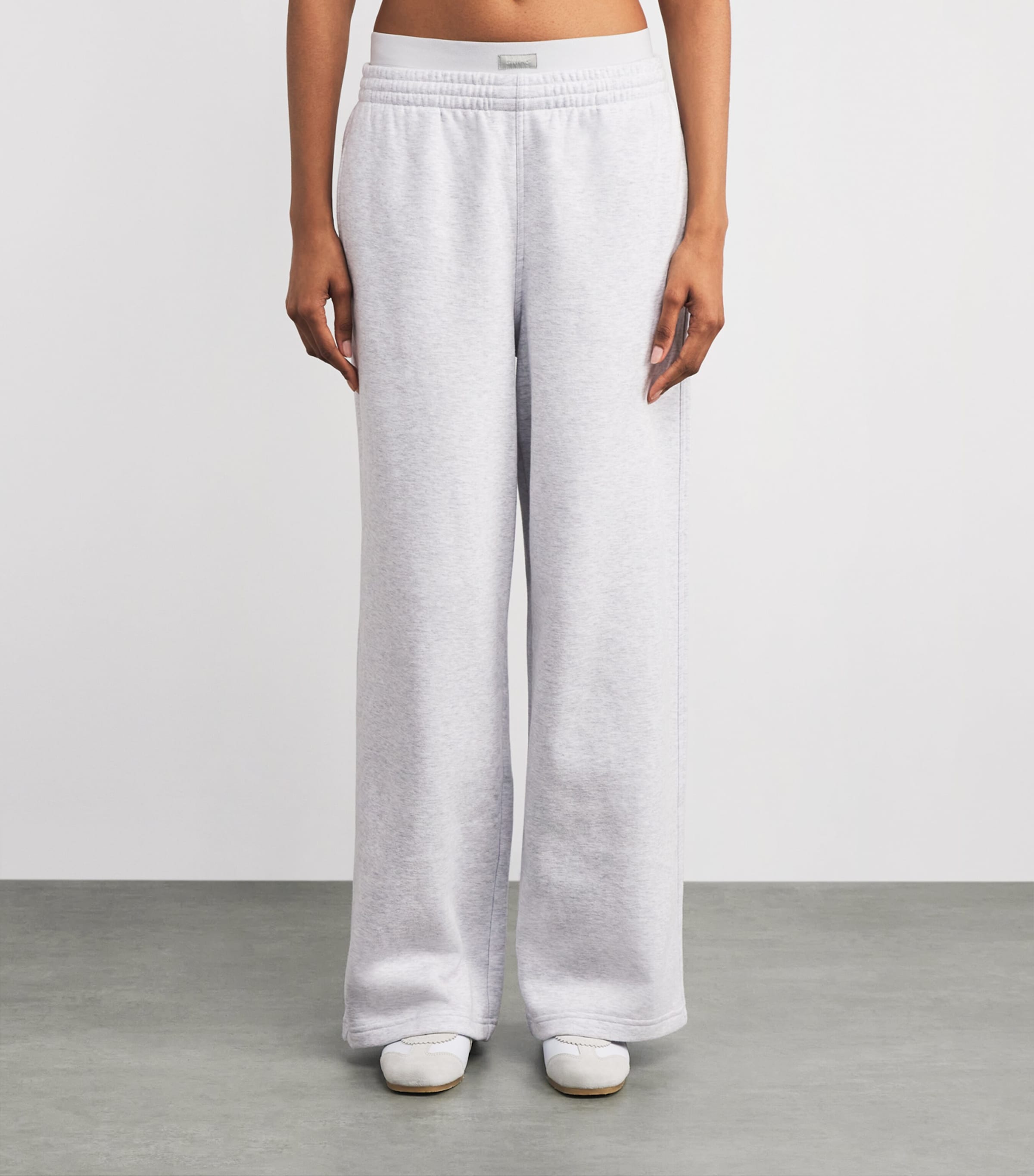 Cotton-Blend Double-Waistband Sweatpants LIGHT HEATHER GREY Image 3