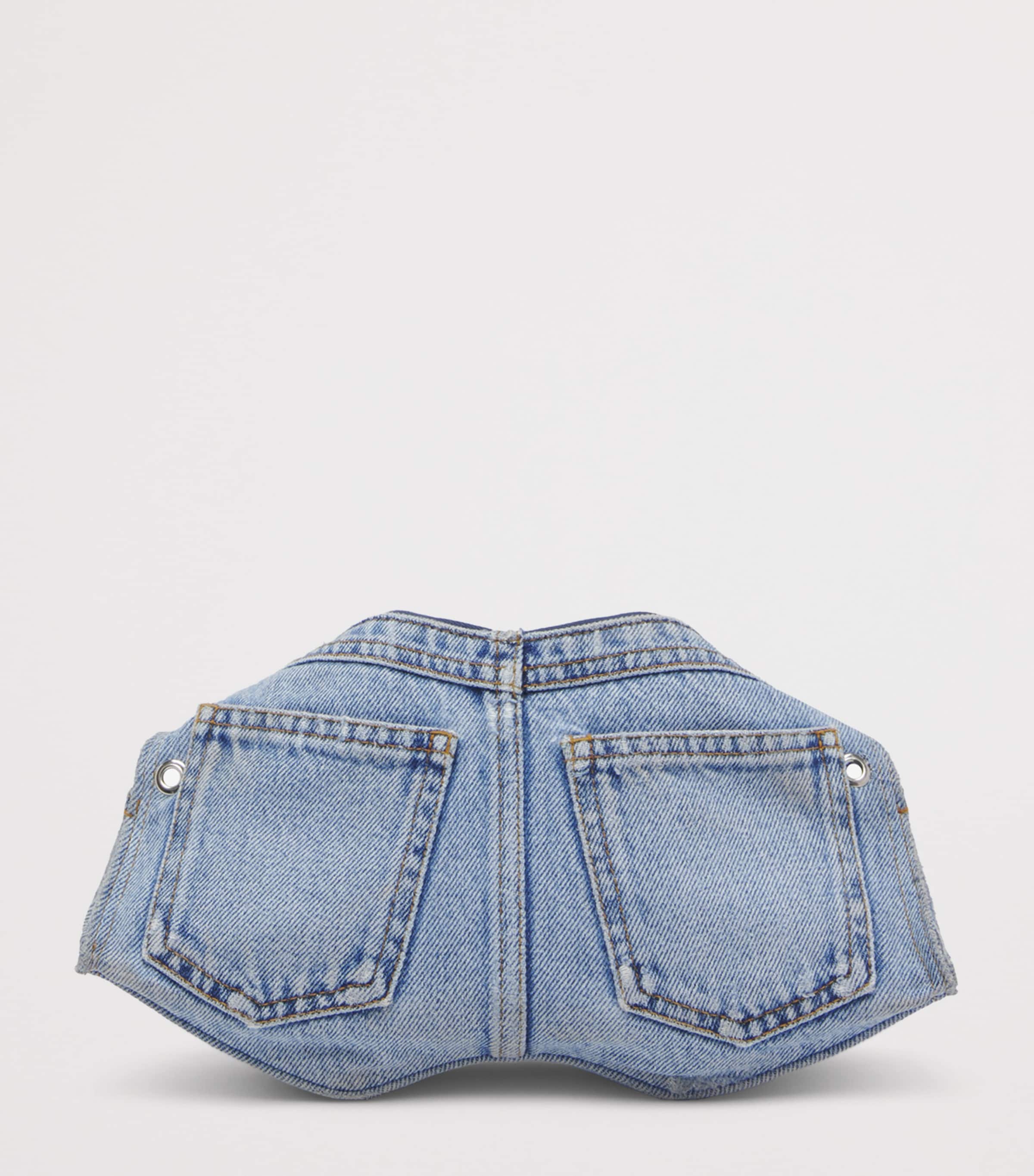McQueen Denim Manta Pouch Image 5