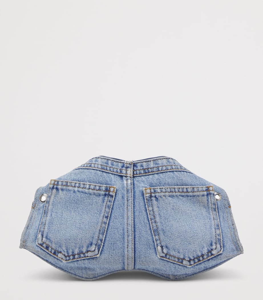 McQueen Denim Manta Pouch Image 5