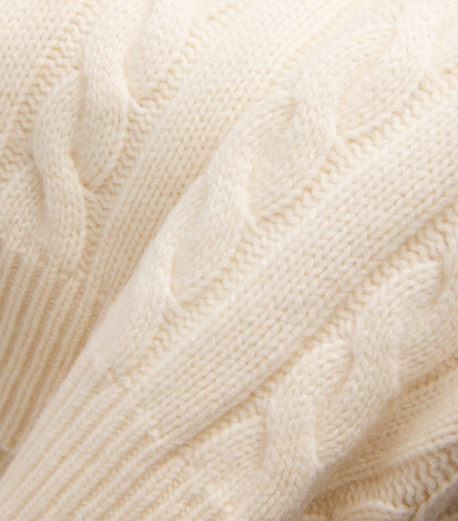 Wool-Cashmere Cable-Knit Rollneck Sweater NATURAL Image 5