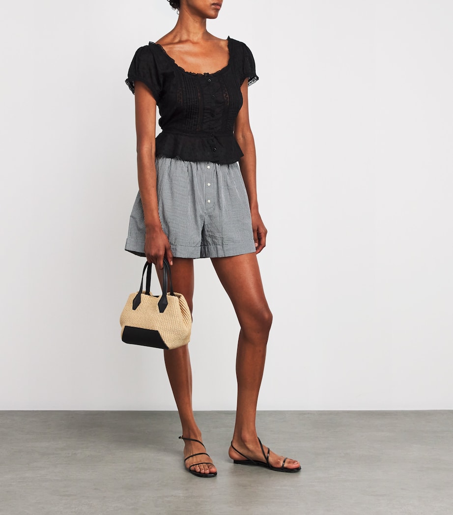 Broderie Anglaise Sandi Top BLACK Image 2