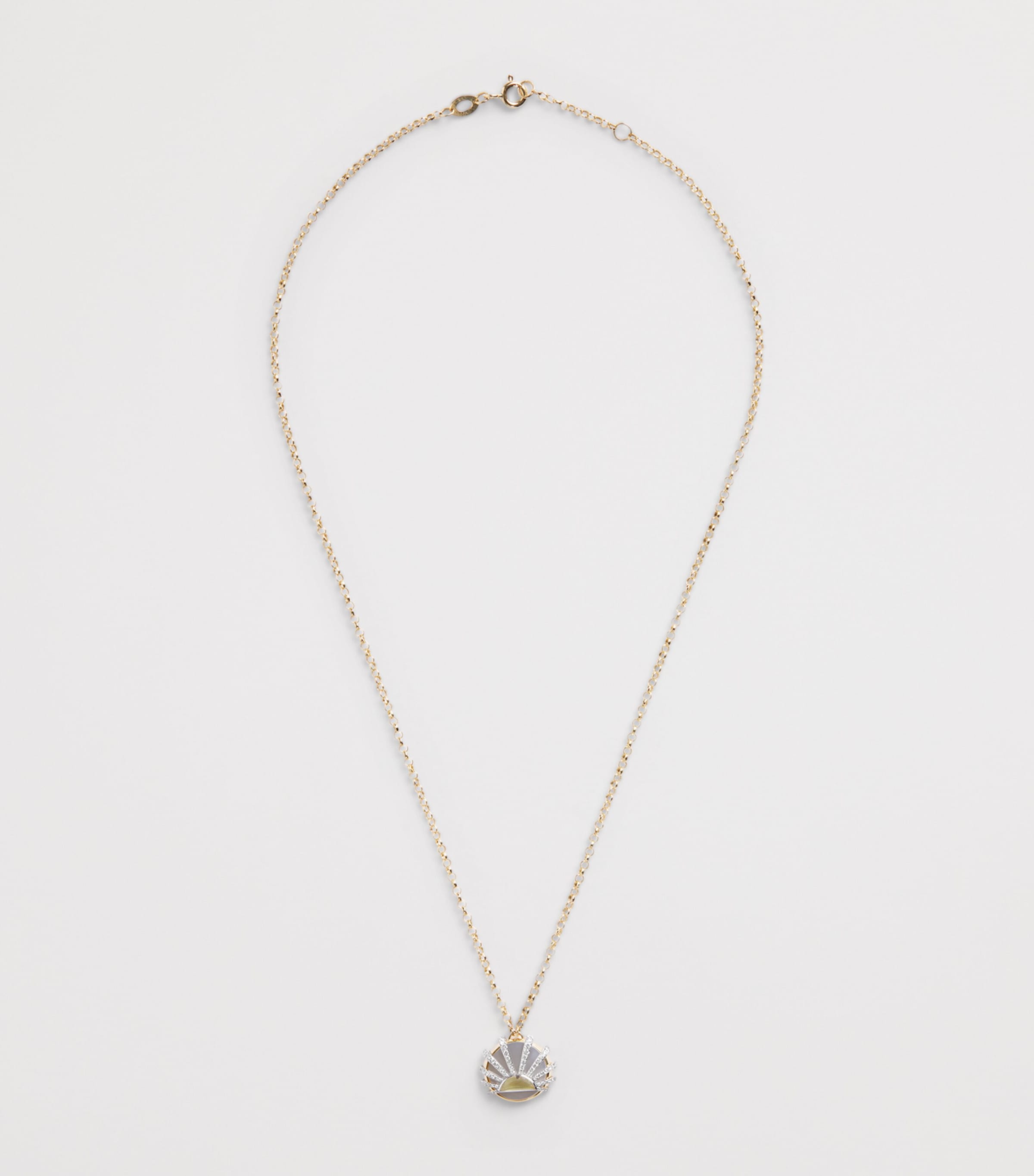 L'ATELIER NAWBAR Yellow Gold, Diamond, Citrine and Pearl N*93 Sun Dawn Necklace Mixed Gold Image 3