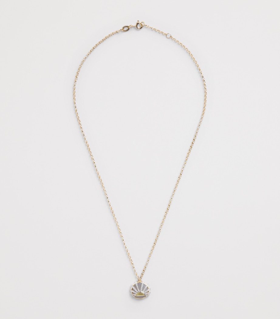 L'ATELIER NAWBAR Yellow Gold, Diamond, Citrine and Pearl N*93 Sun Dawn Necklace Mixed Gold Image 3