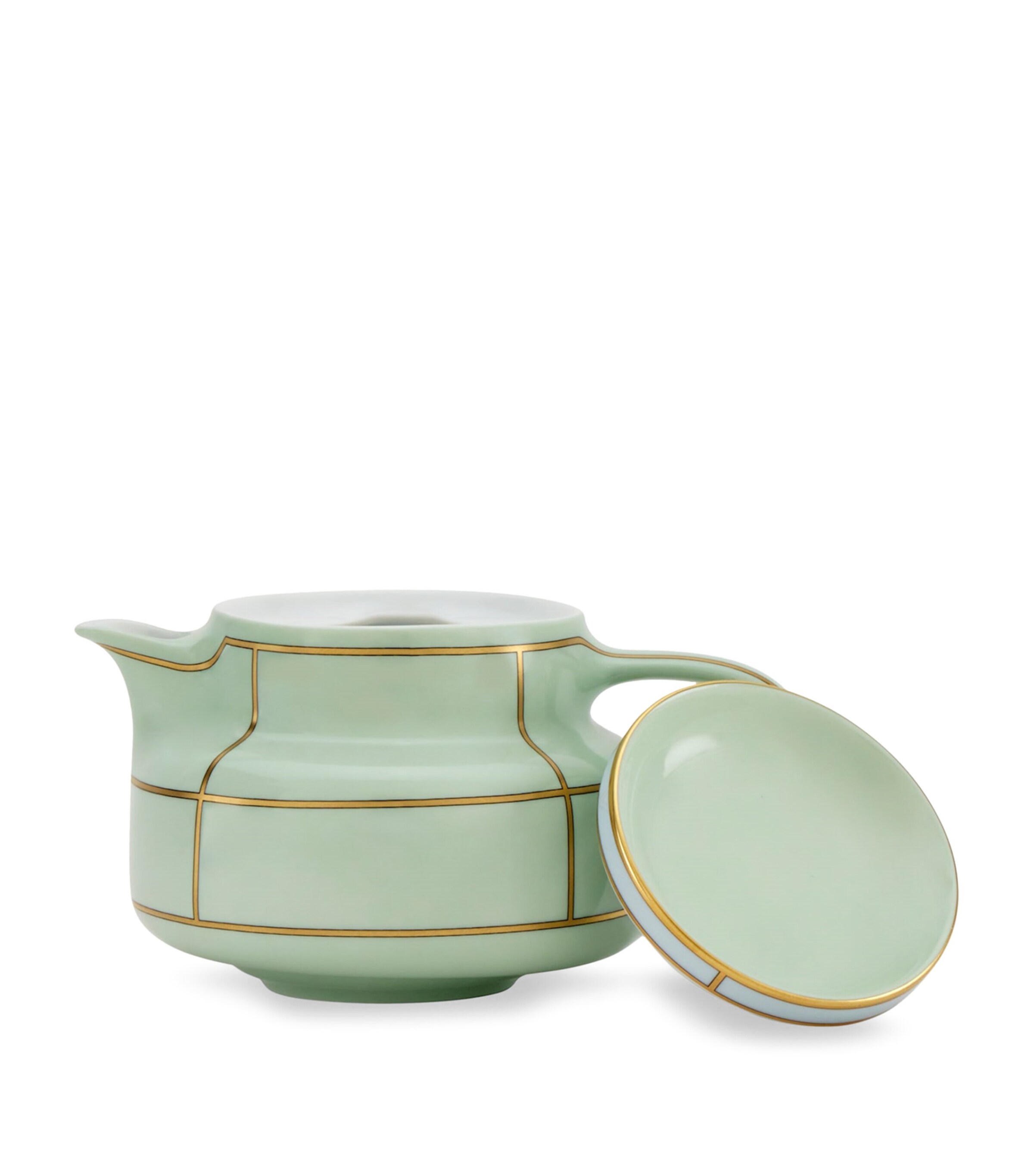 GINORI 1735 Porcelain Colonna Diva Verde Teapot (770ml) Image 4
