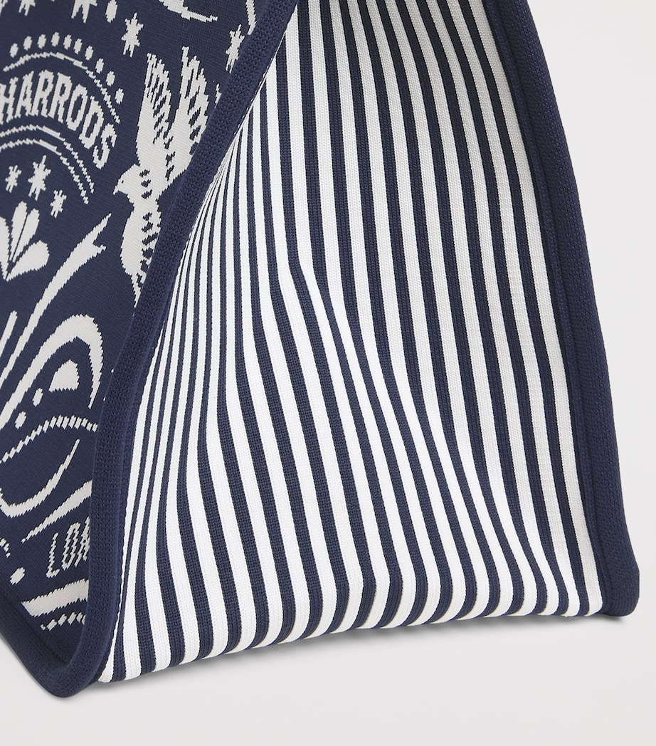 Harrods Medium Knights of Brompton Tote Bag Multi Print Image 4