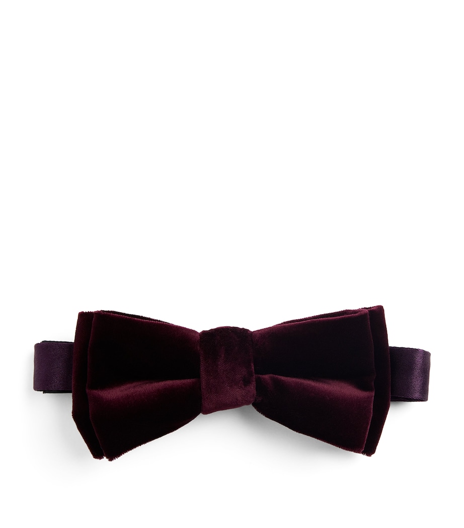 Velvet Bow Tie 28A_DARK RED ALT Image 1