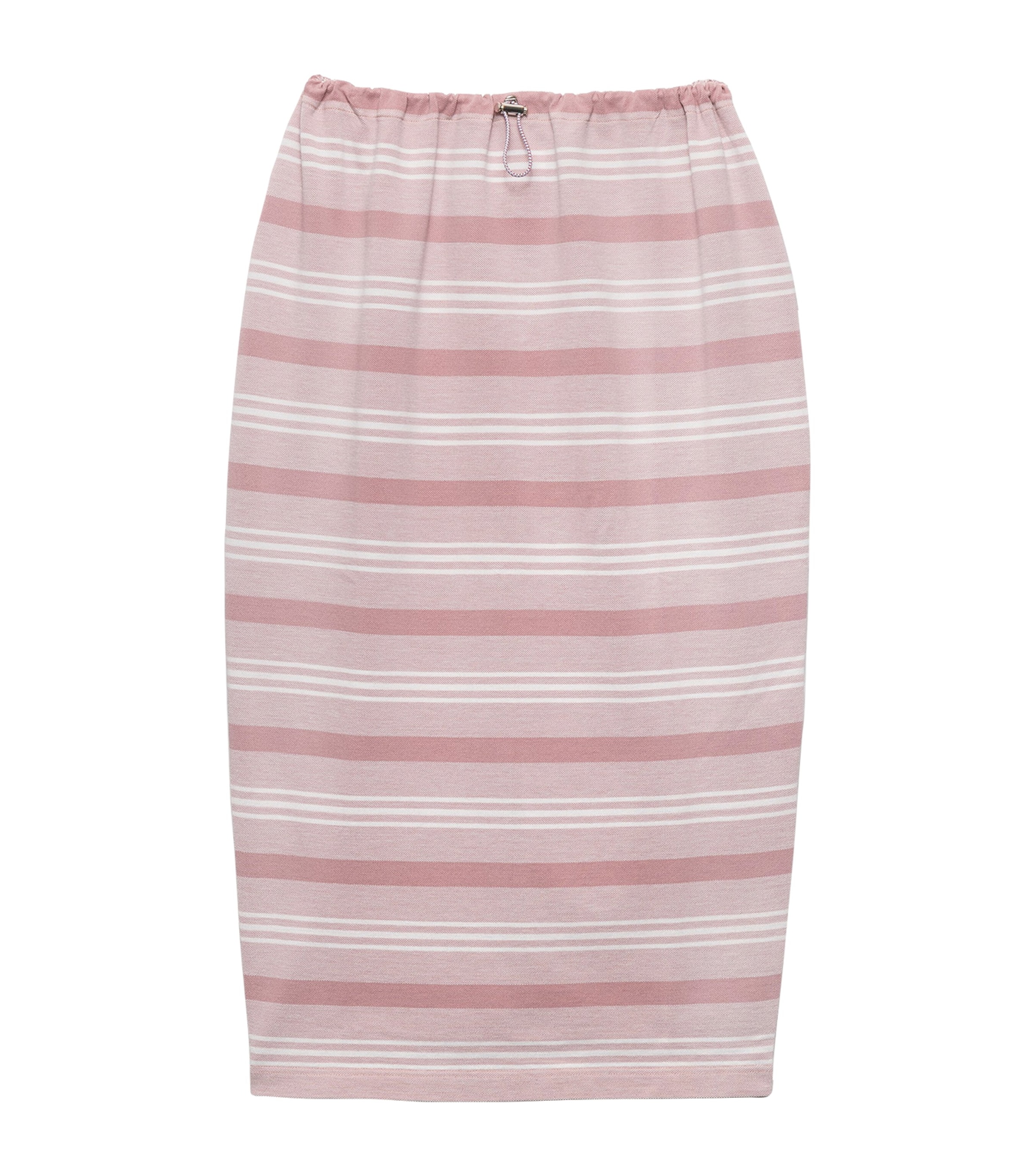 Prada Womens Mohair-Wool Stripe Midi Skirt Image 1