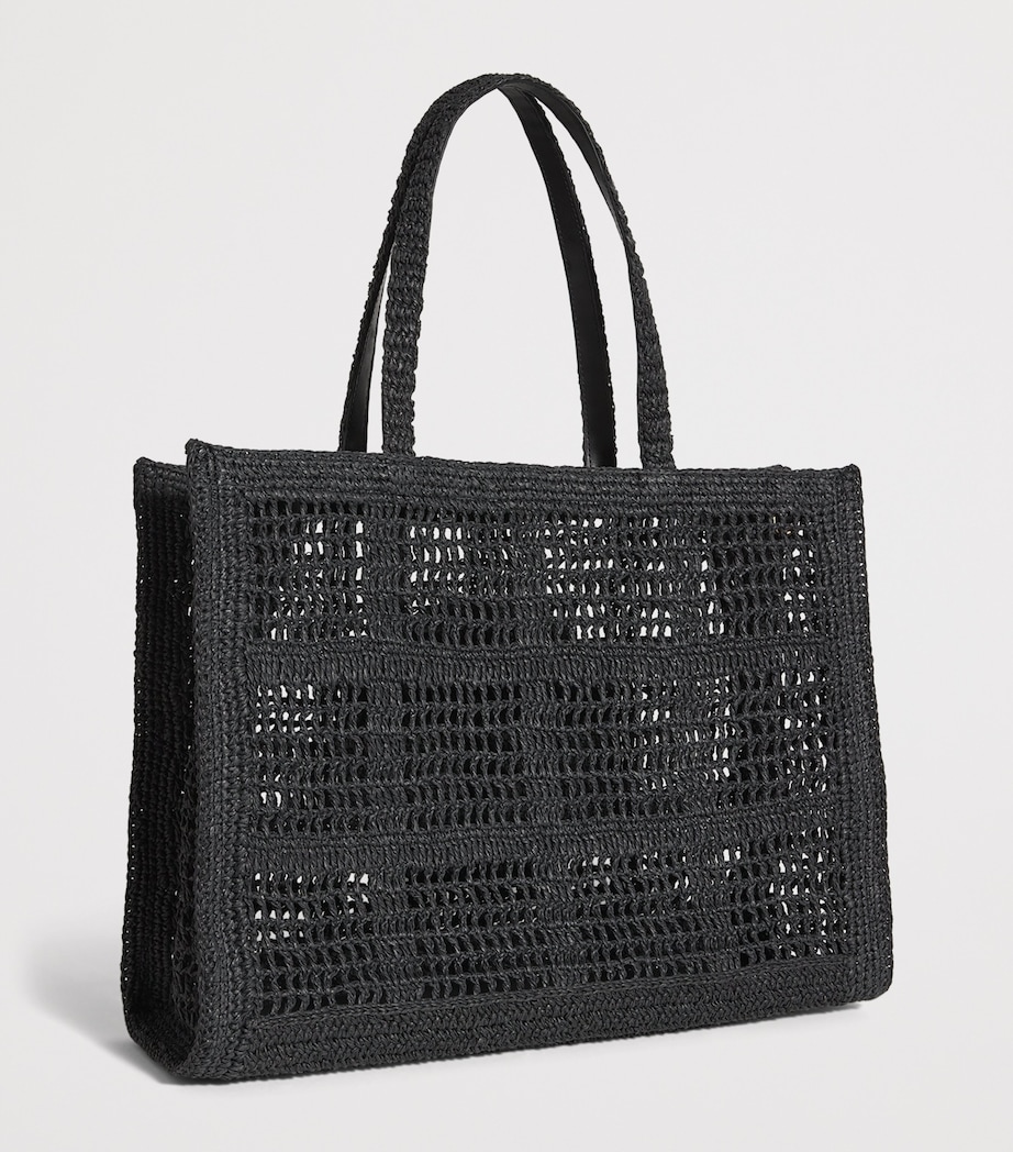 Large Crochet Ella Tote Bag 001 BLACK Image 3