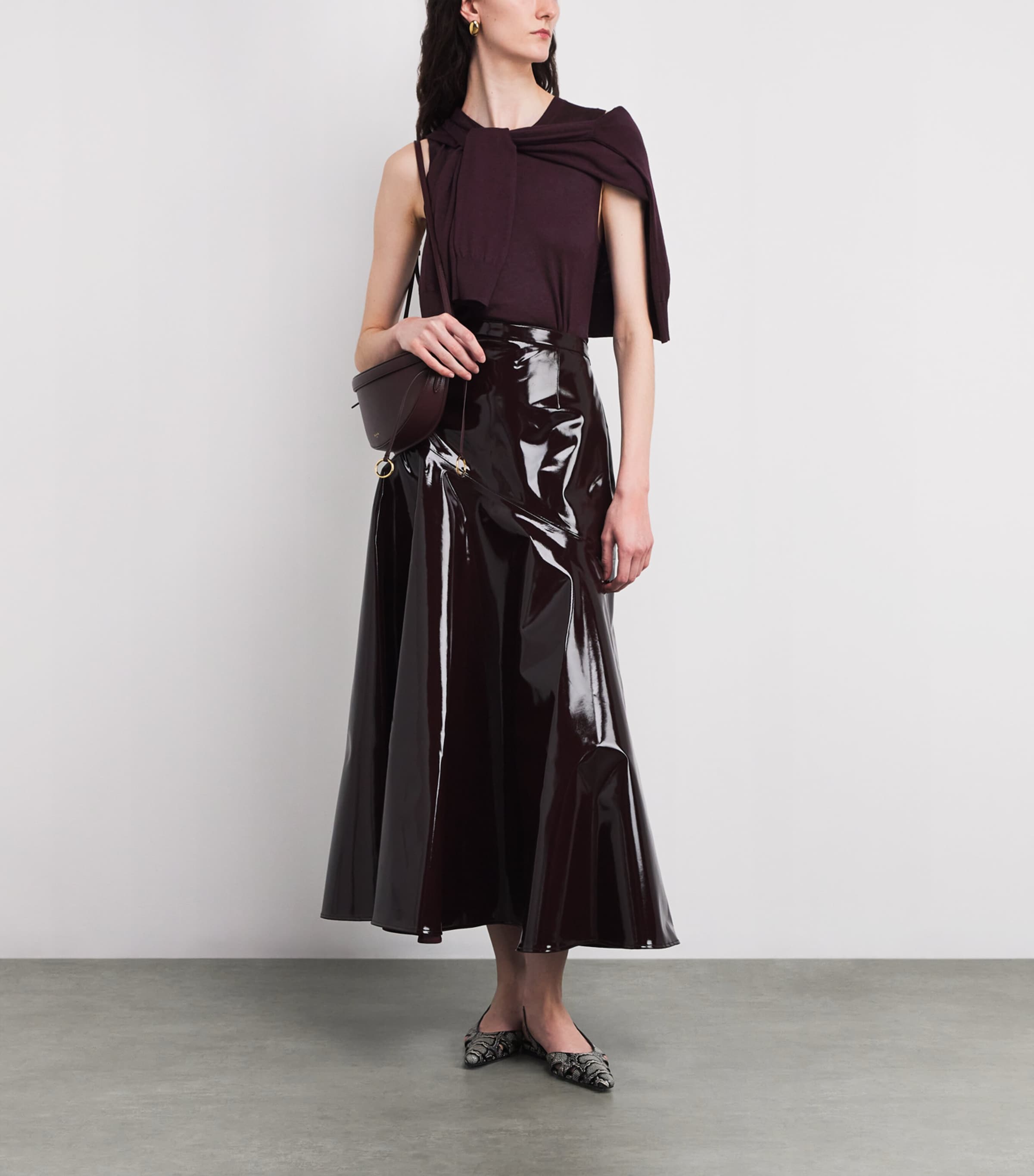 Cashmere-Silk Ava Sweater Vest AUBERGINE Image 1