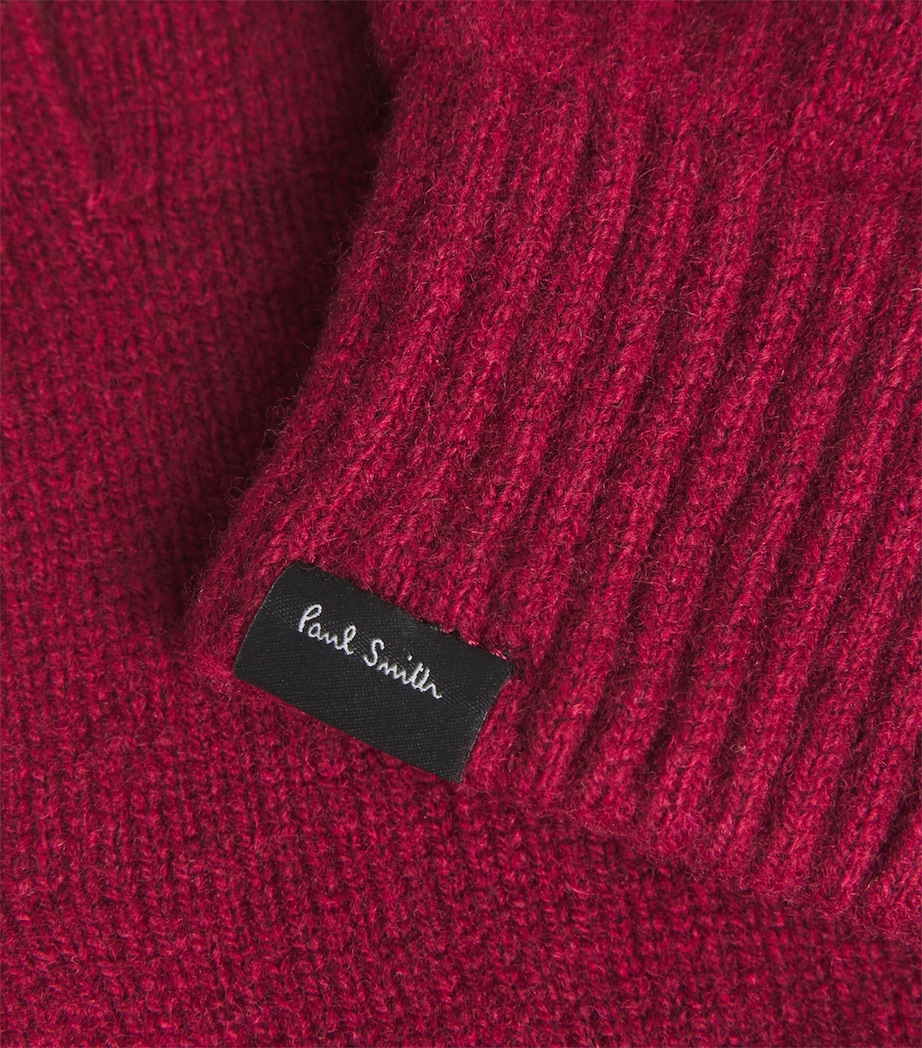 Cashmere-Blend Gloves 28_BURGUNDY/BORDE Image 2