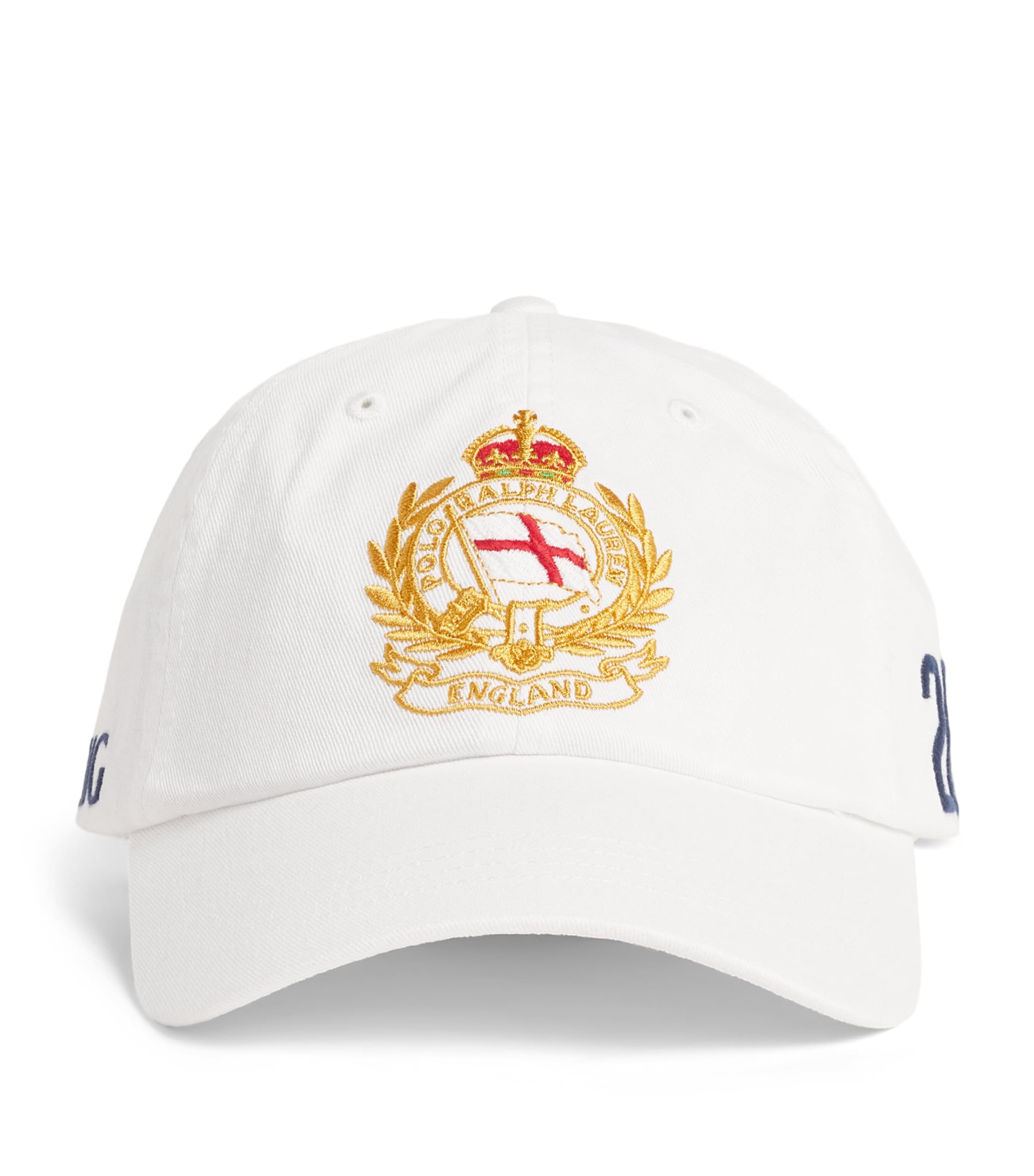 Polo Ralph Lauren Cotton Twill England Crest Baseball Cap Ceramic White Image 1