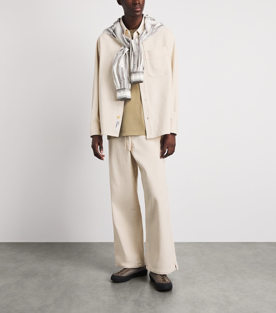 A.P.C. Mens Cotton Drawstring Trousers Aac Off White Image 2
