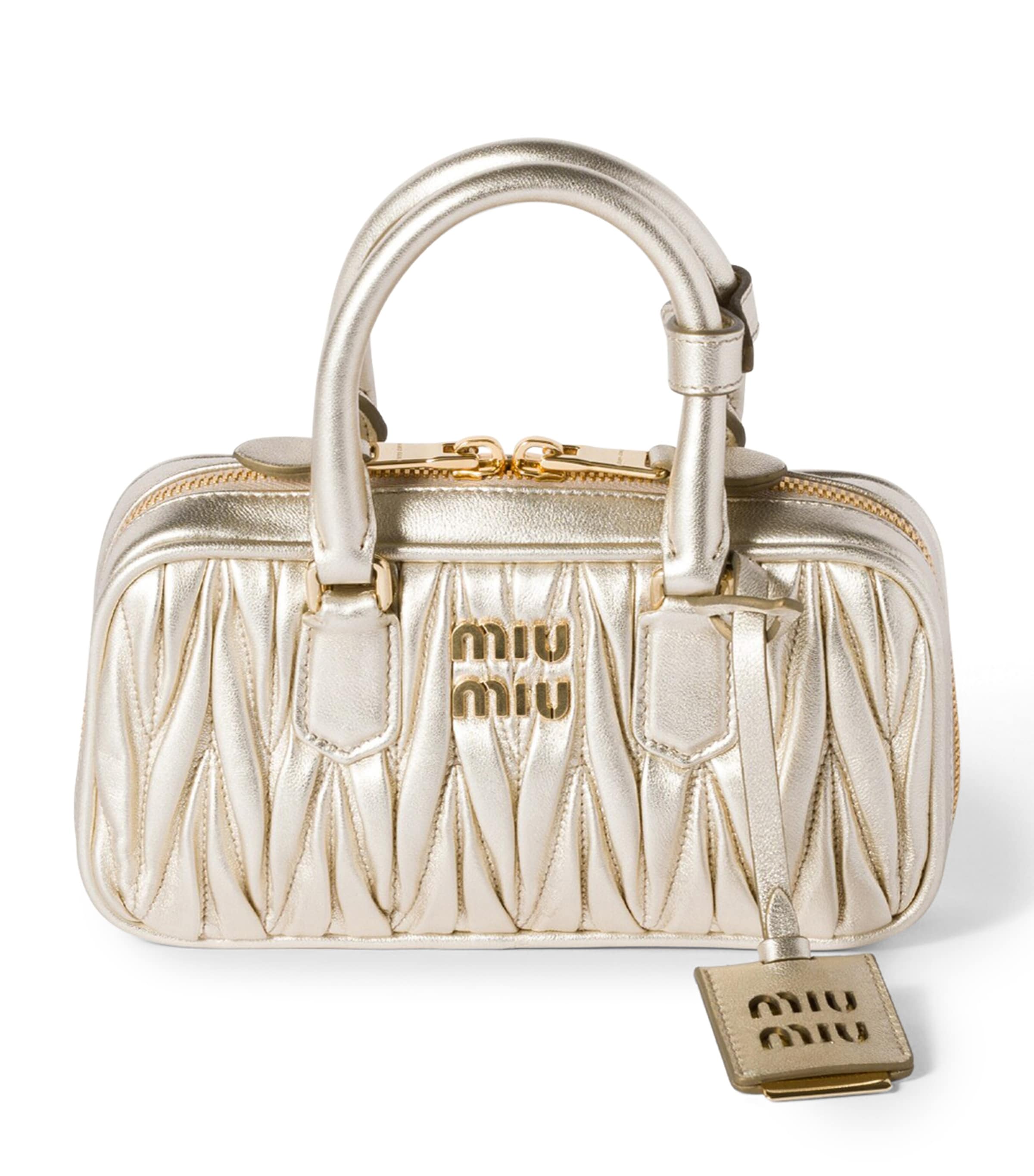 Mini Matelassé Leather Arcadie Top-Handle Bag F0846 Image 1