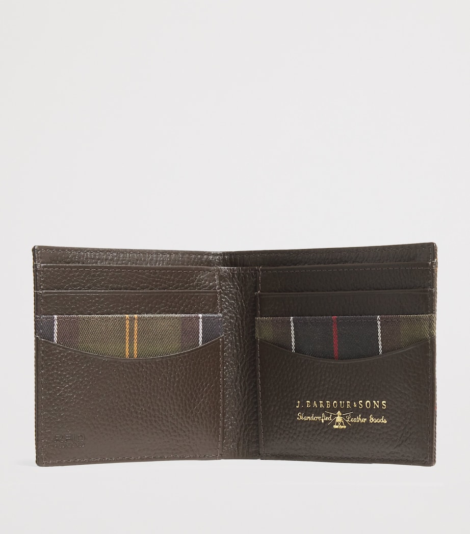 Cotton Leather-Detail Tartan Wallet CLASSIC TARTAN Image 2