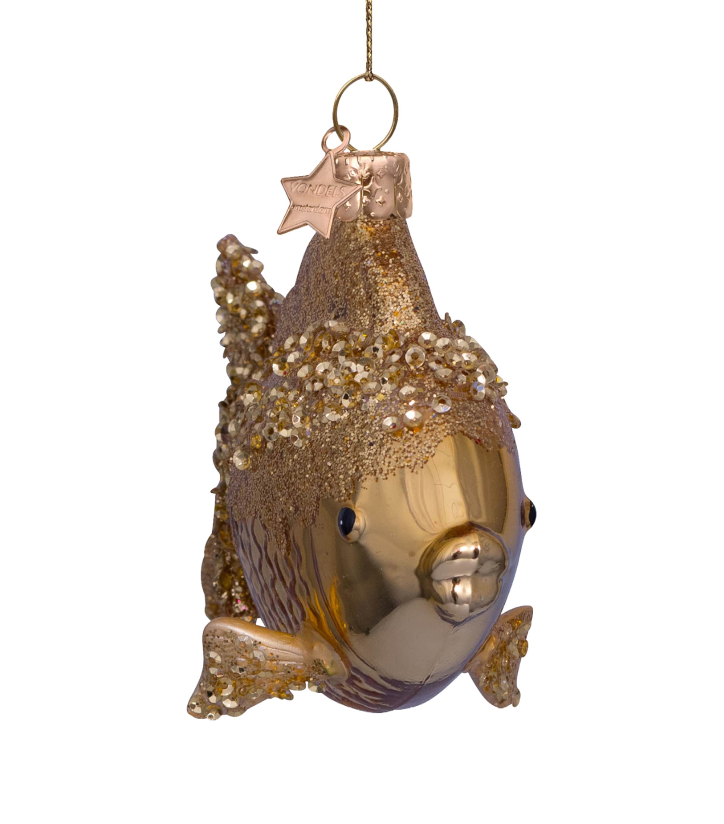 Harrods Fish Tree Decoration Gold Image 2
